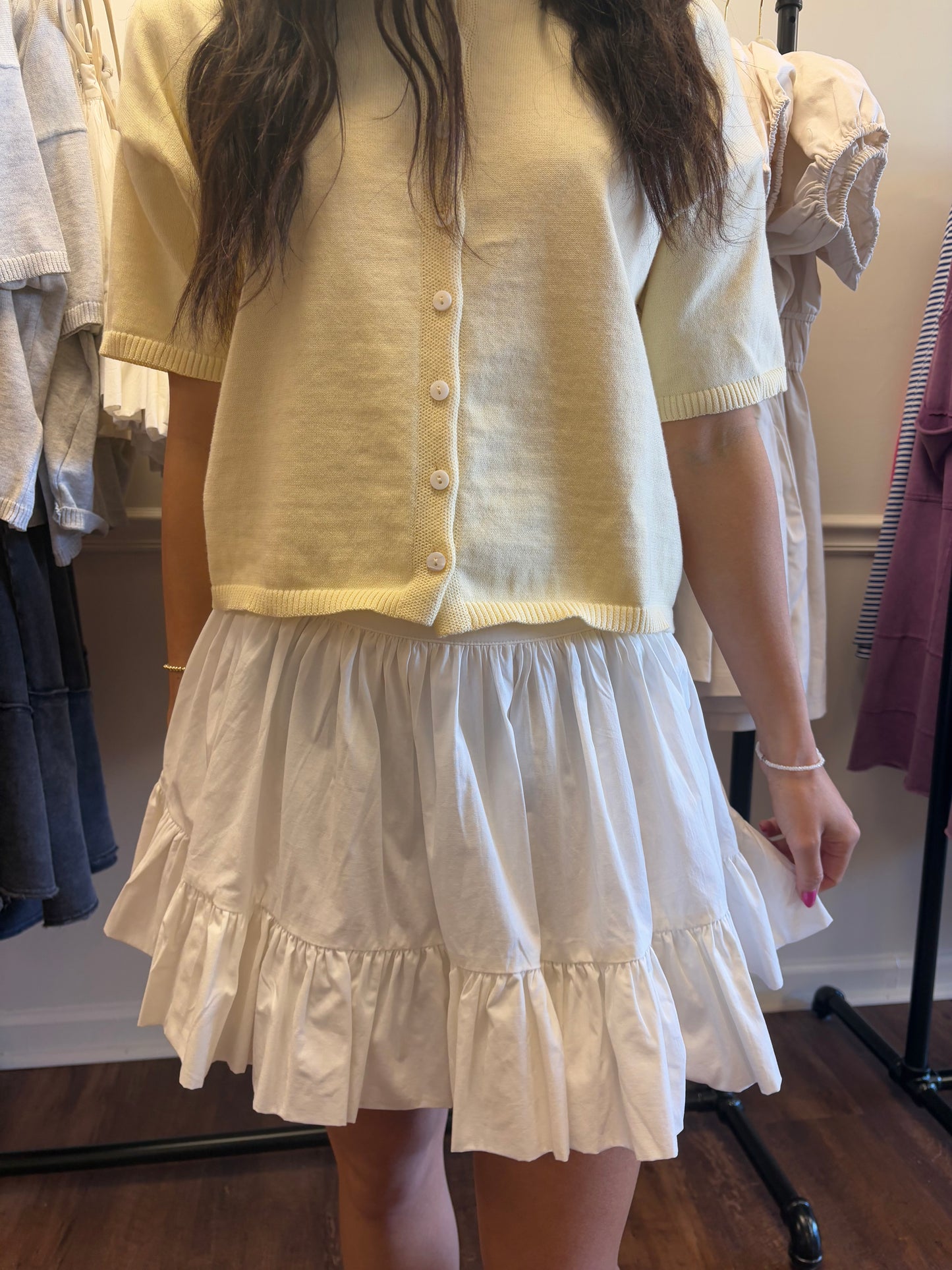Frannie White Mini Skirt