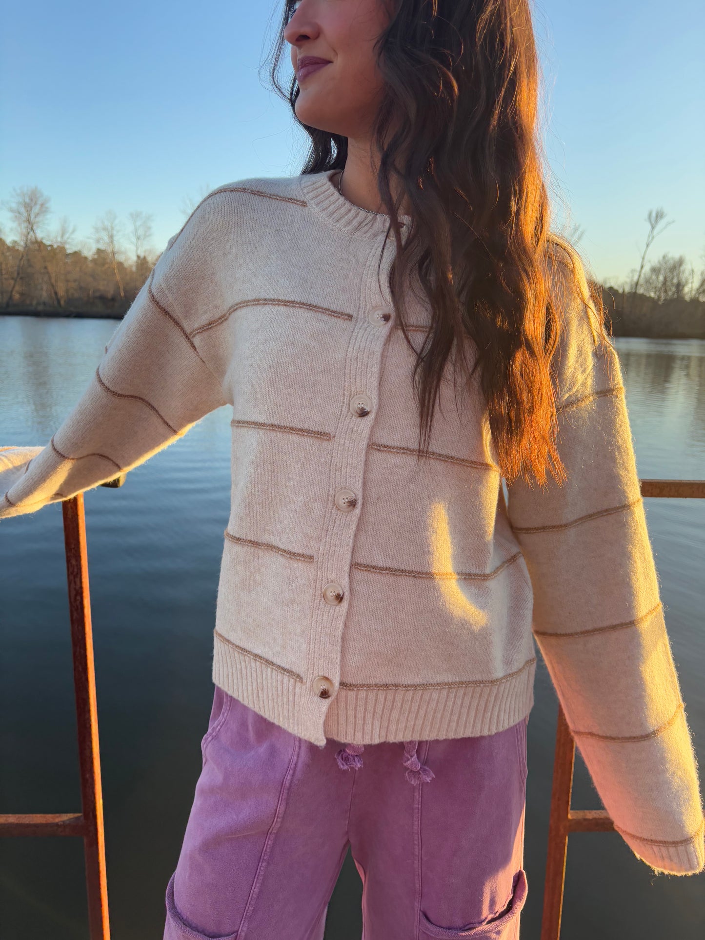 Ivory Button Down Cardigan