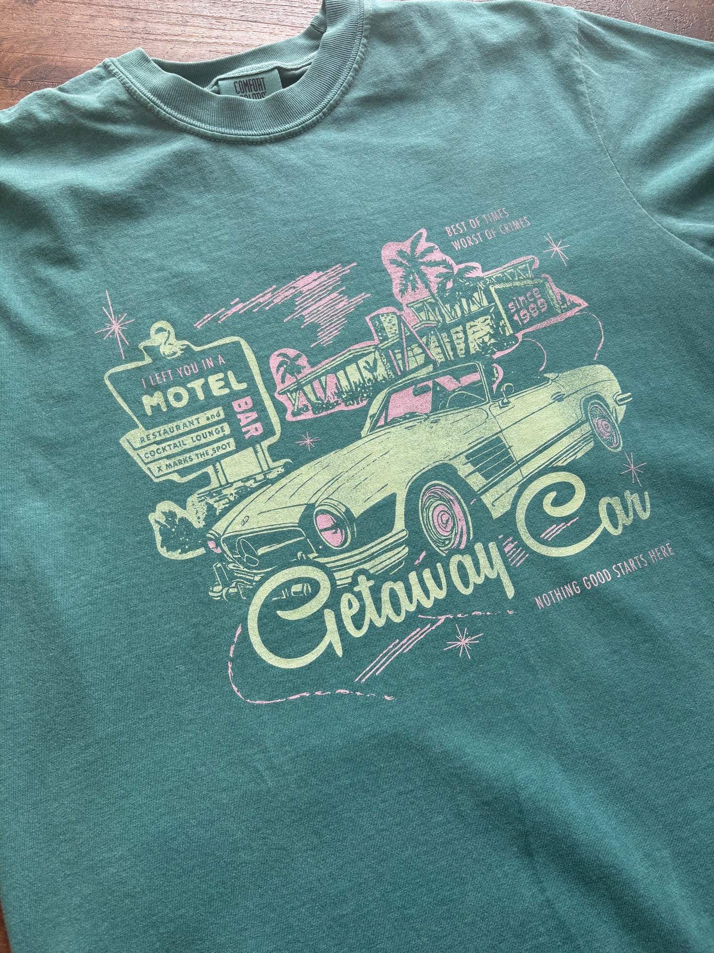 Getaway Car Green Tee