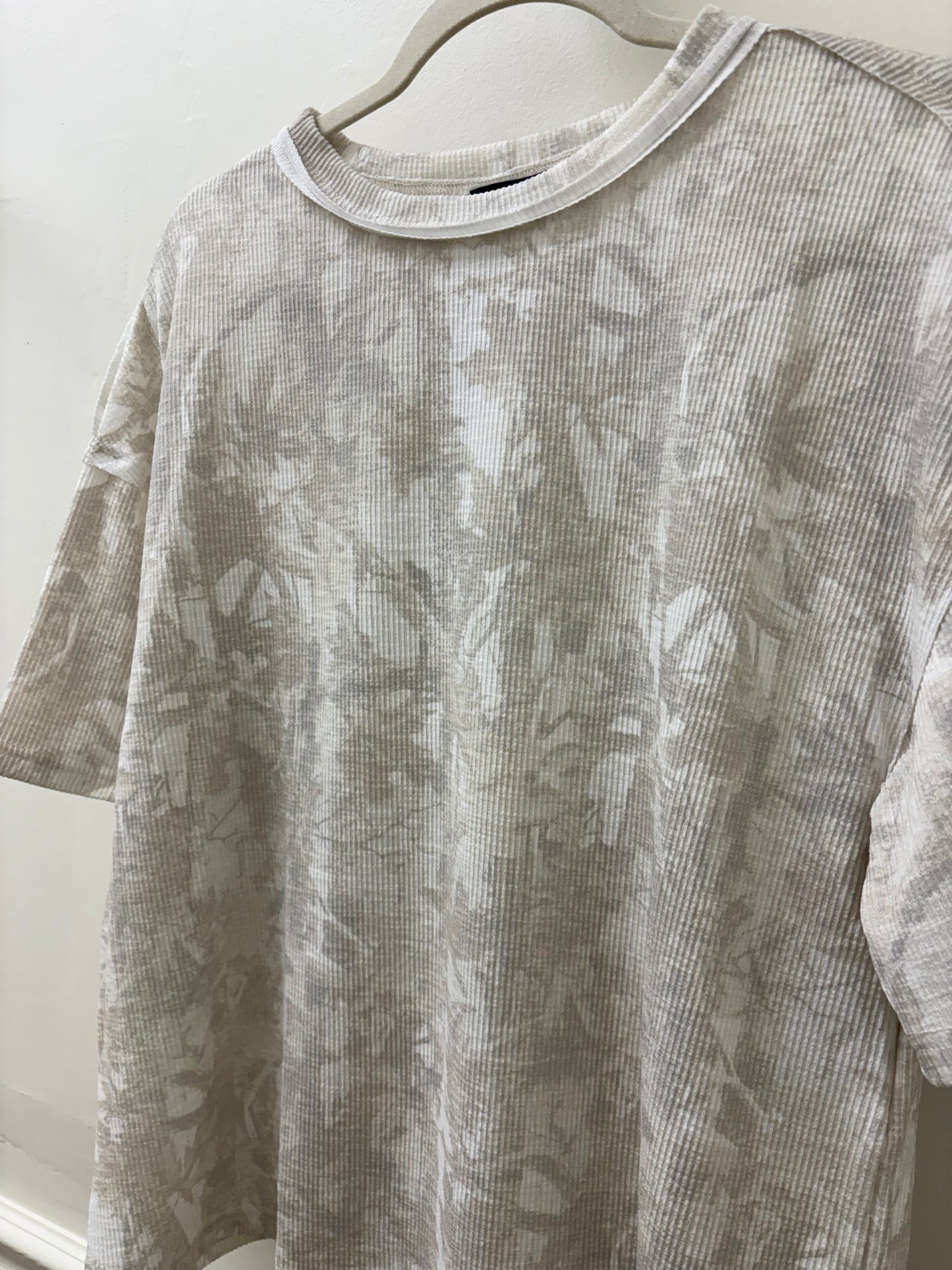 Camo Ribbed Oversized Tee