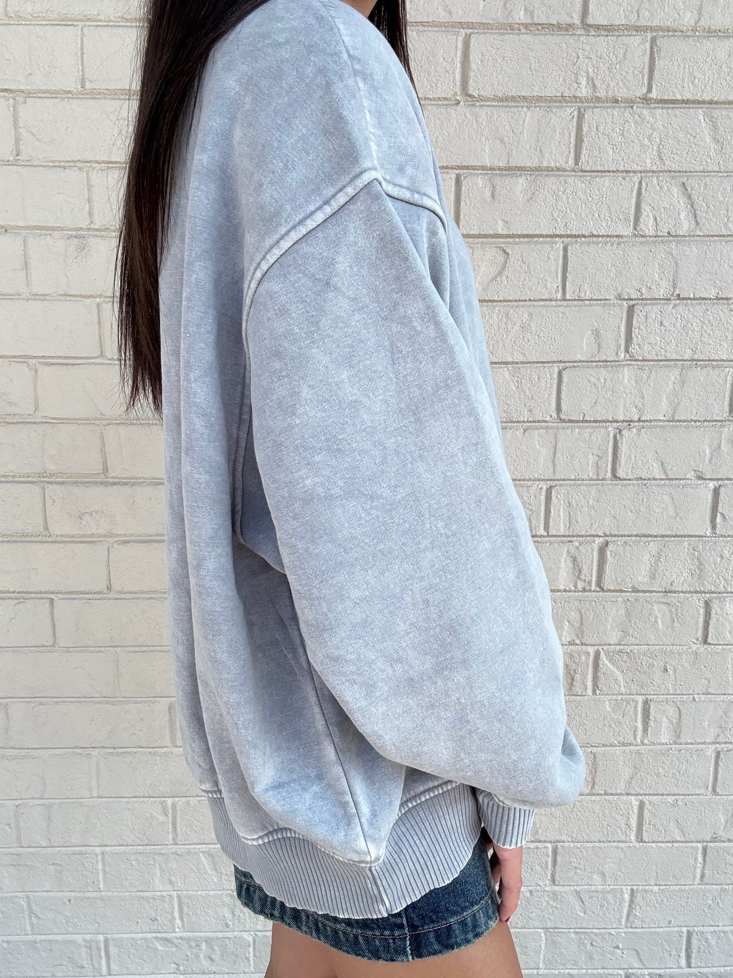 Nina Grey Washed Pullover