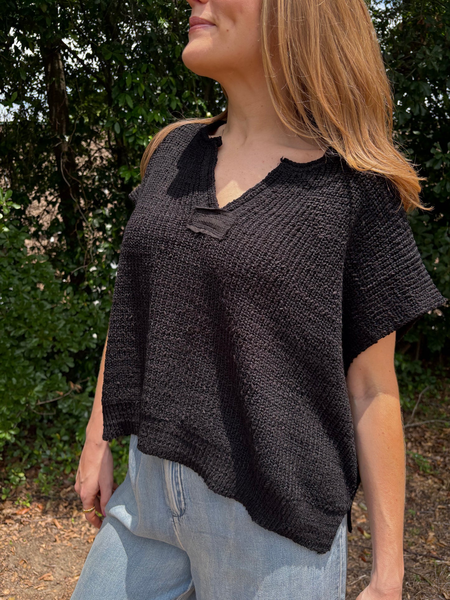 Jules Black Sweater Top