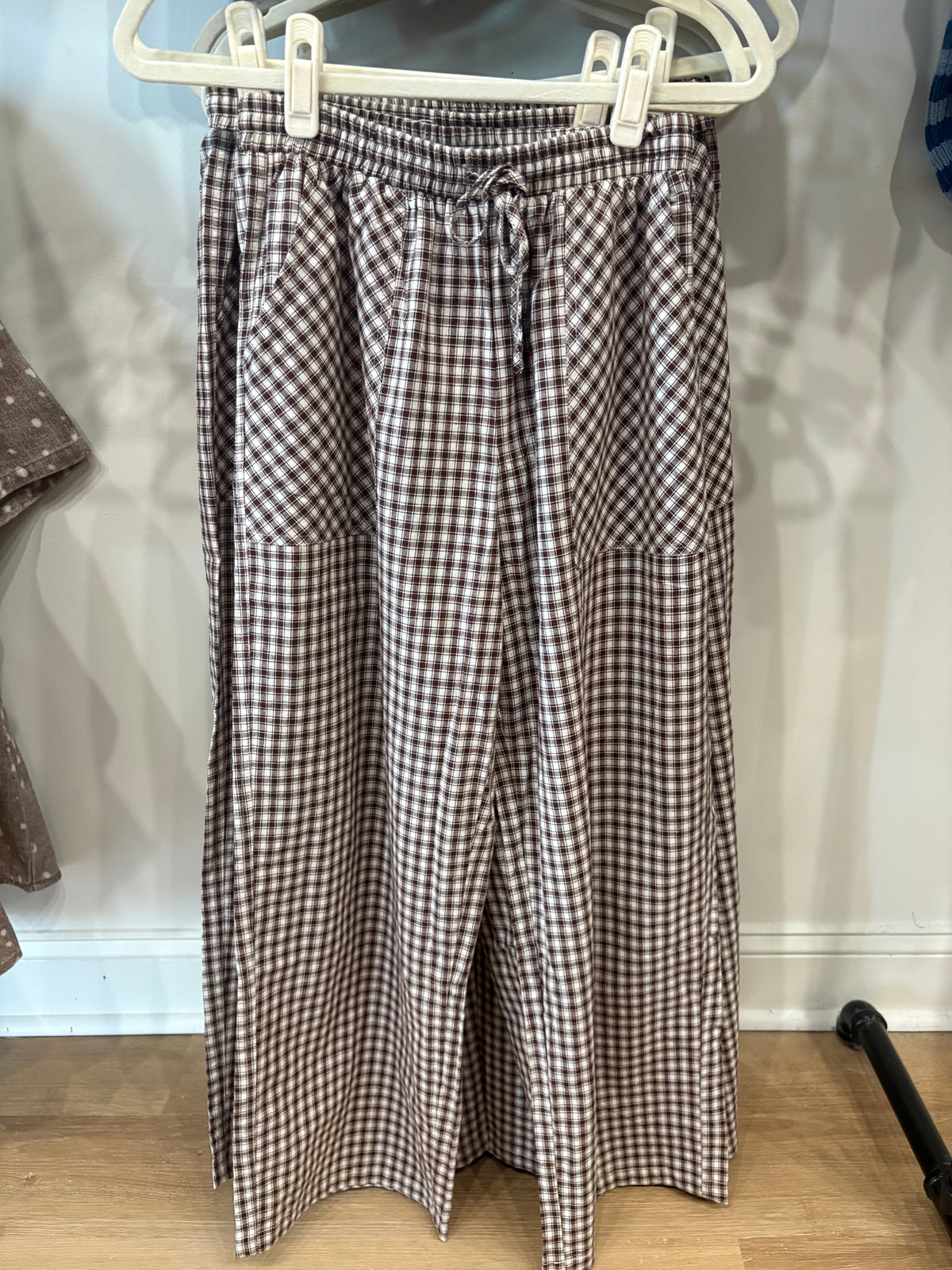 Teddy Brown Gingham Pants