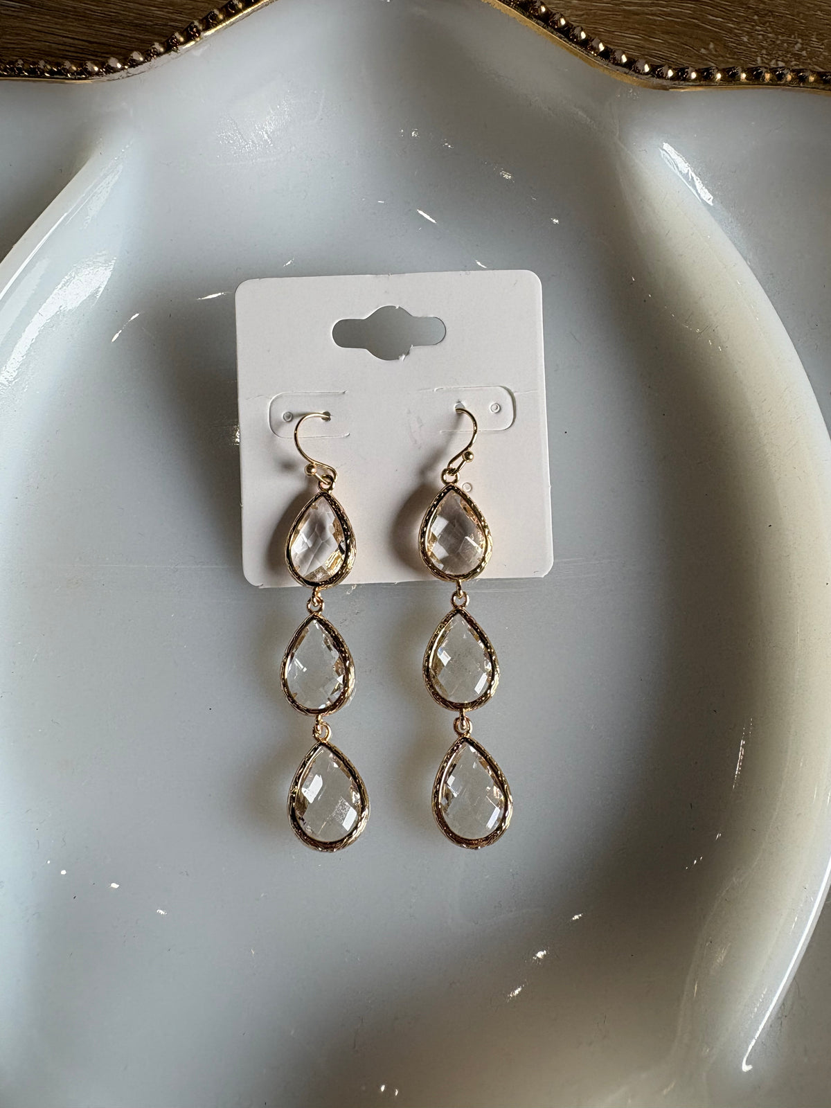 Clear Crystal Drop Earring