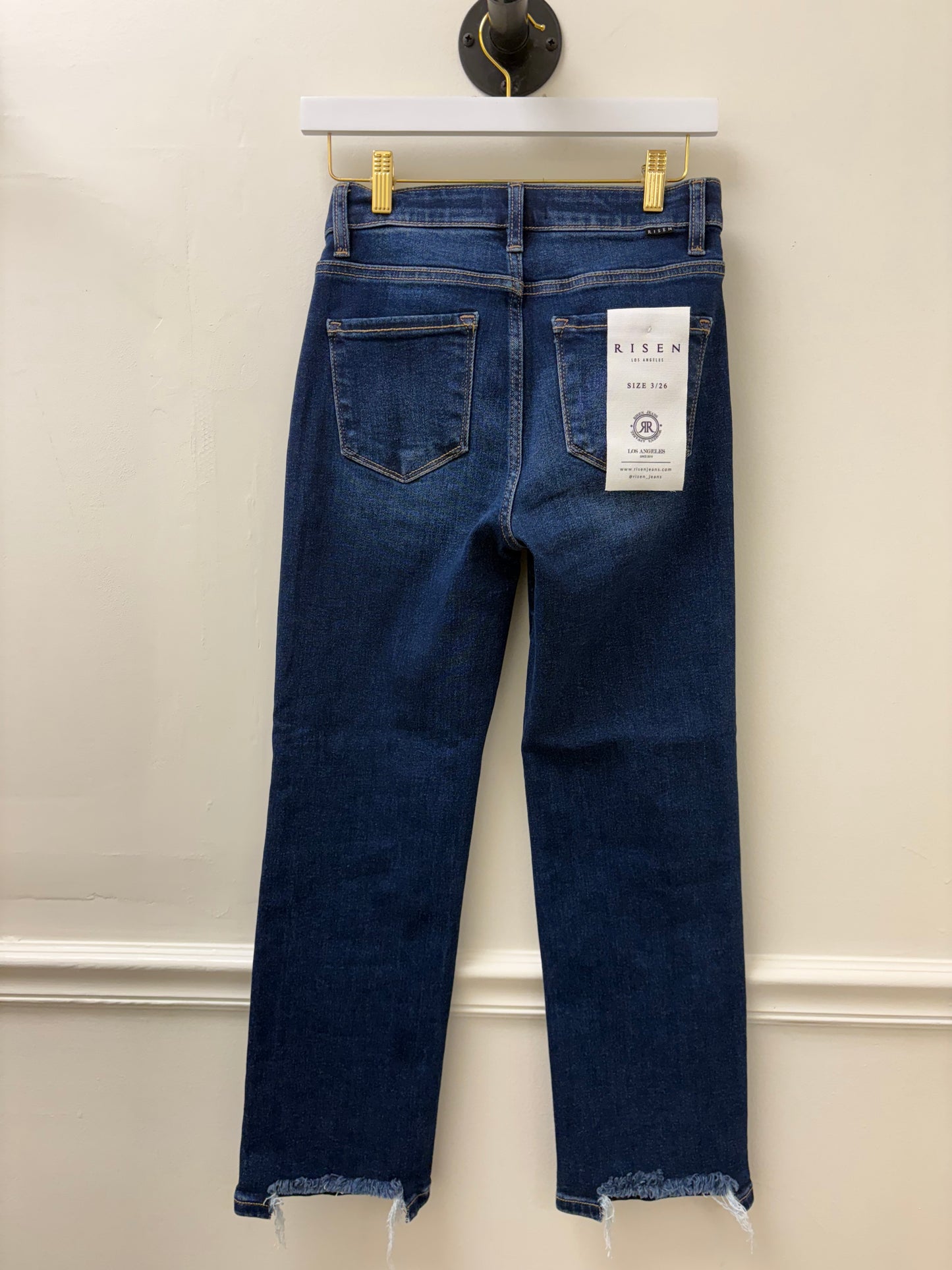High Rise Crop Straight Denim