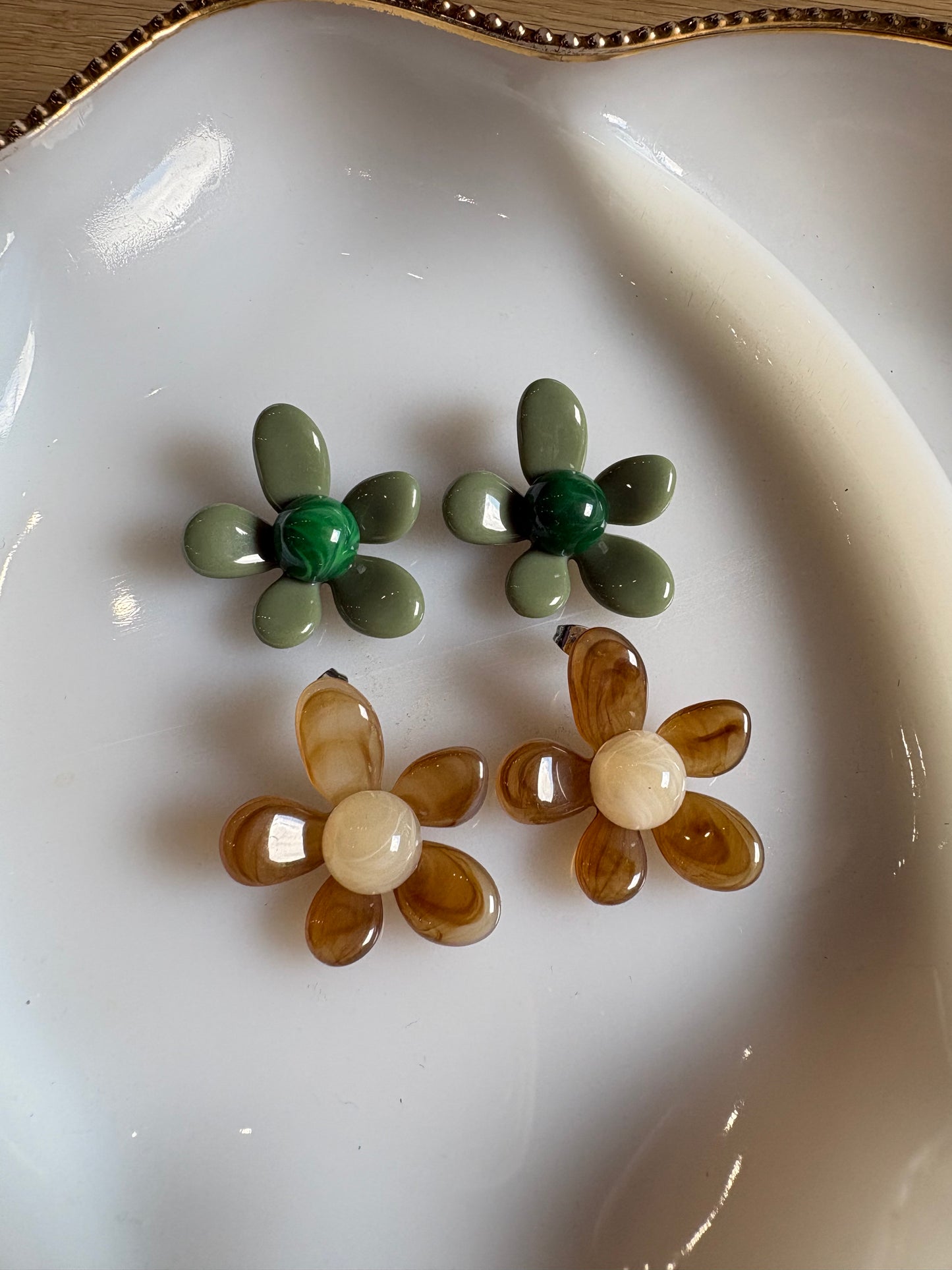 Resin Flower Earring