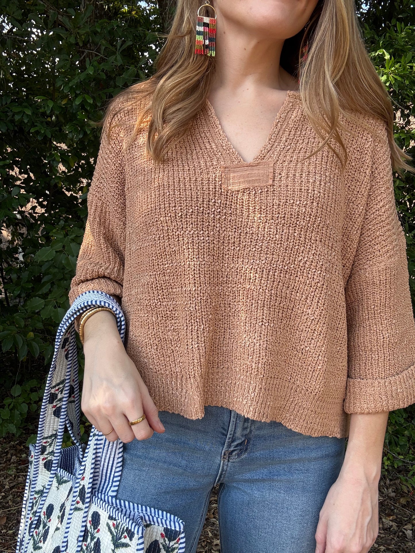 Wren Tan Sweater Top