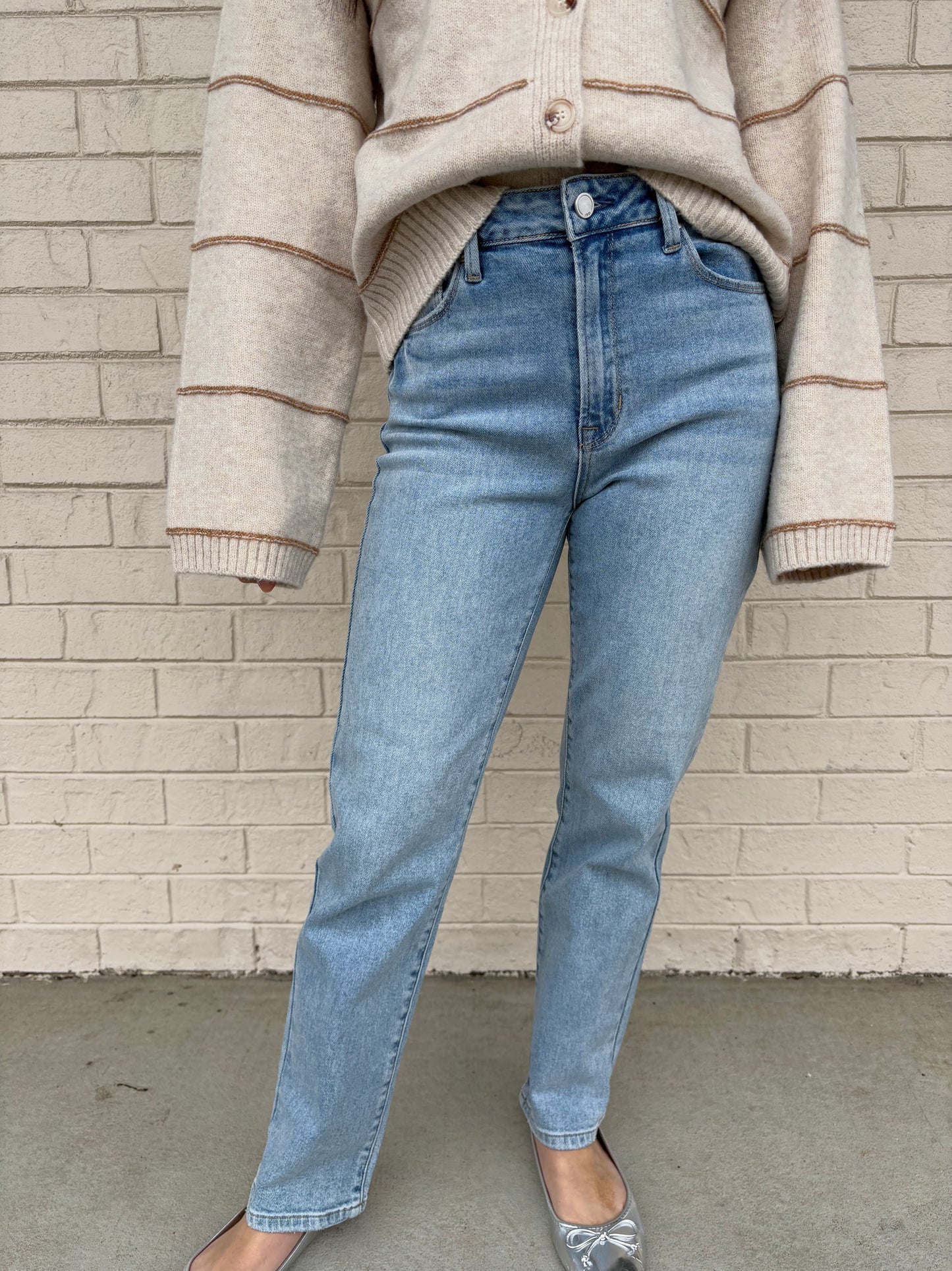 Light Wash Straight Denim