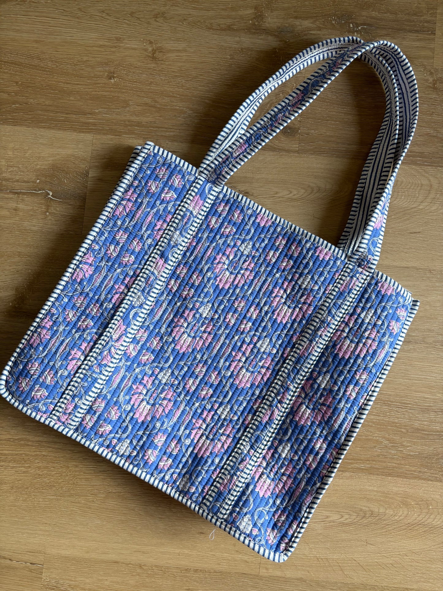 Garden Party Blue Quilted Bag