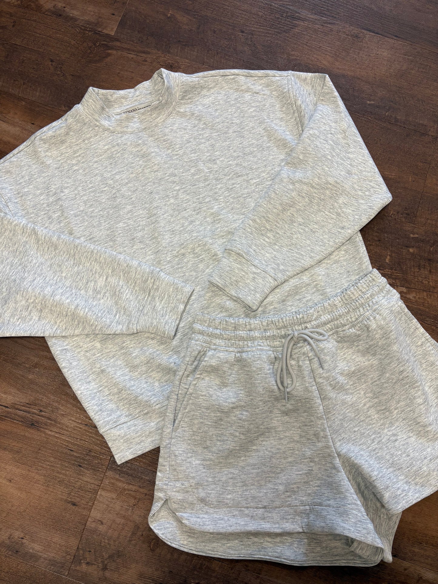 Grey Scuba Pullover Matching Set