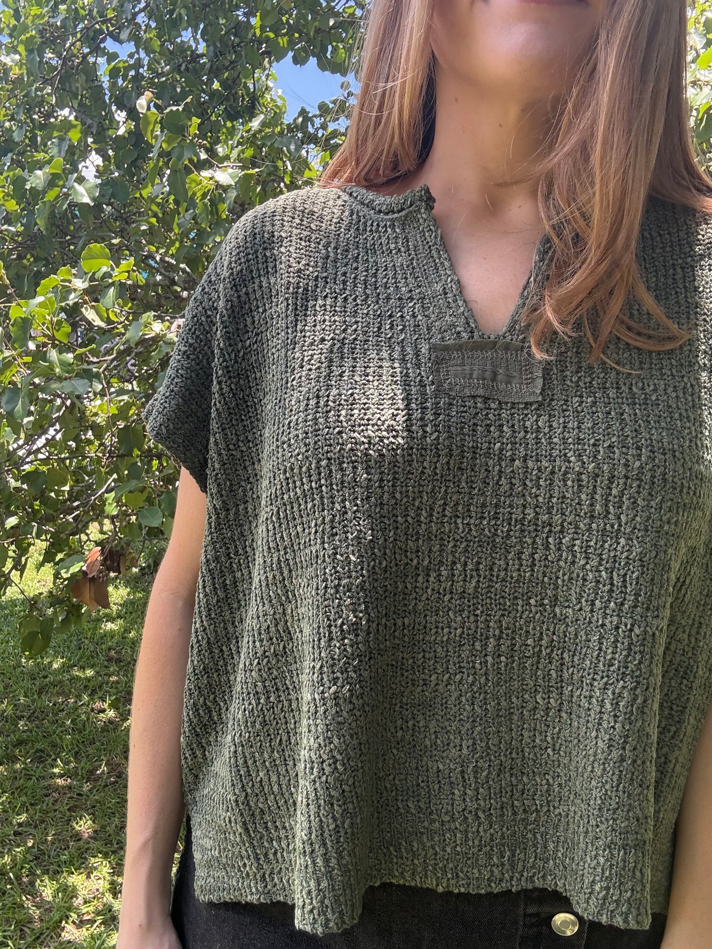 Jules Olive Sweater Top