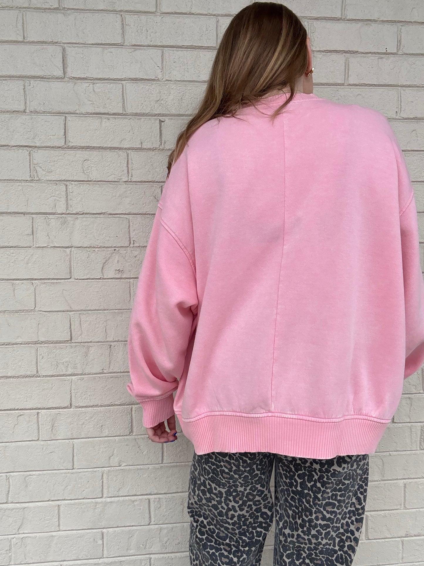 Nina Pink Washed Pullover