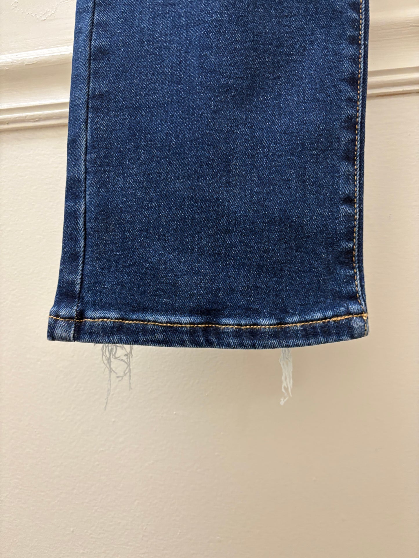 High Rise Crop Straight Denim