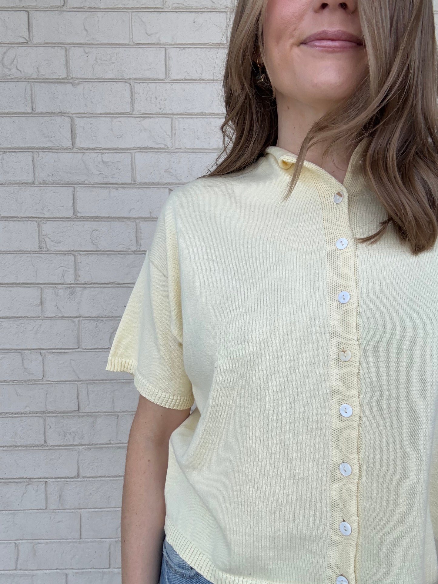 Logan Butter Yellow Cardigan