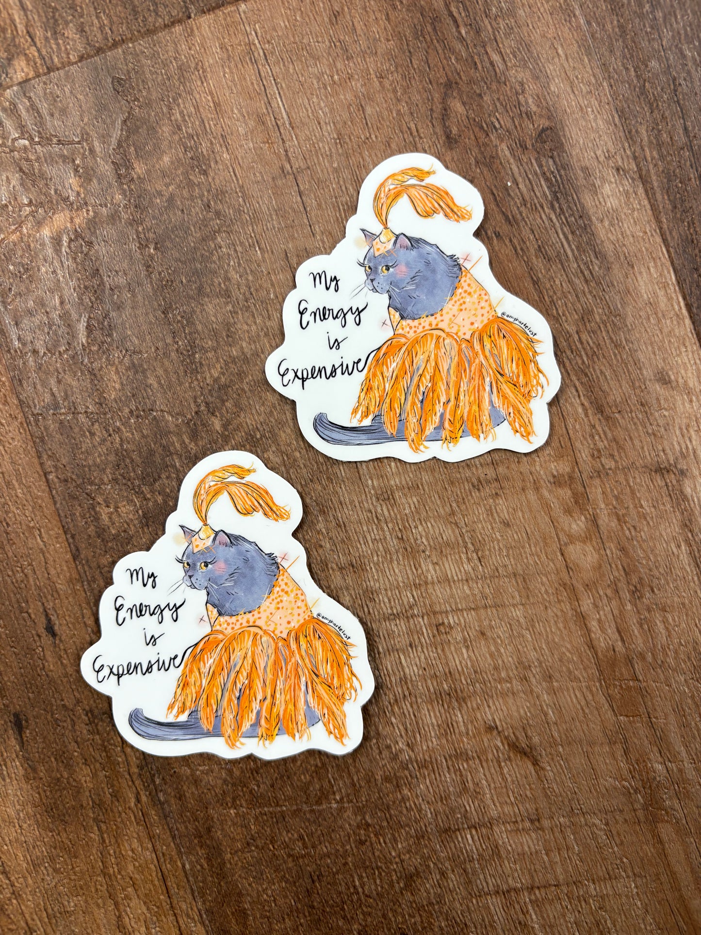 Showgirl Cat Stickers