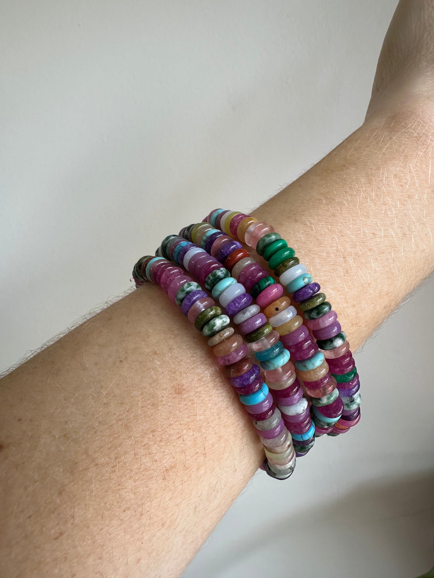 Gemstone Disc Bracelet