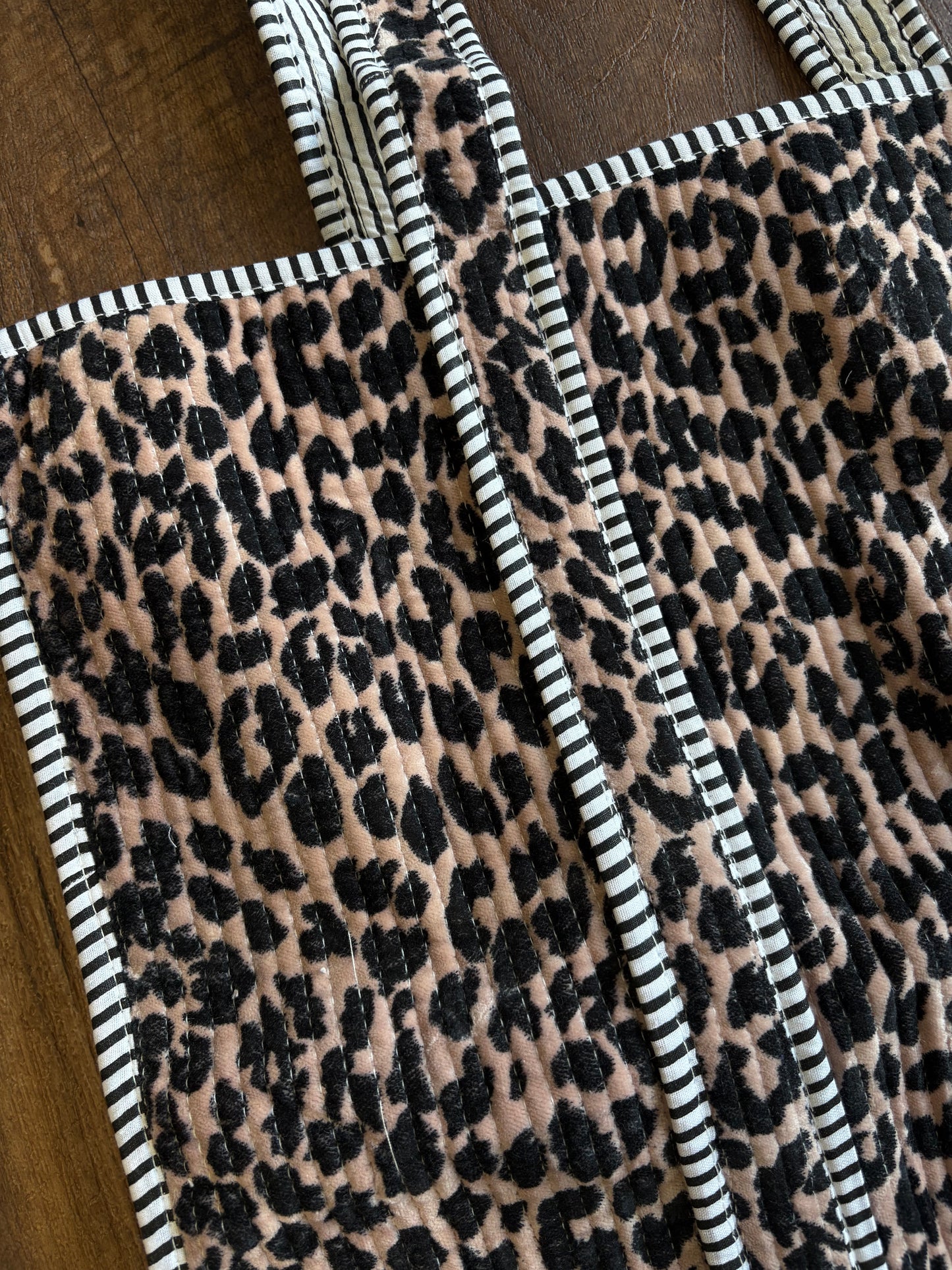 Leopard Quilted Large Tote Bag