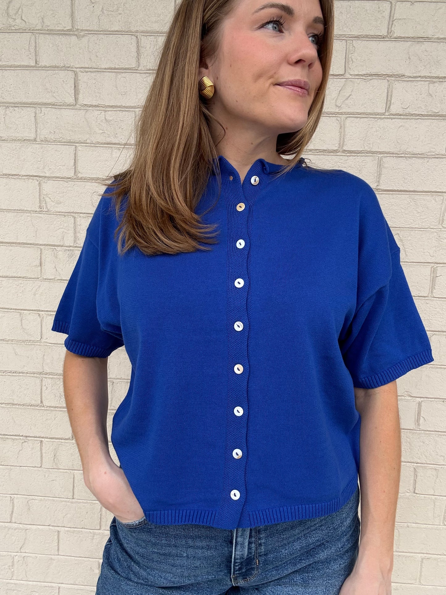 Logan Cobalt Blue Cardigan