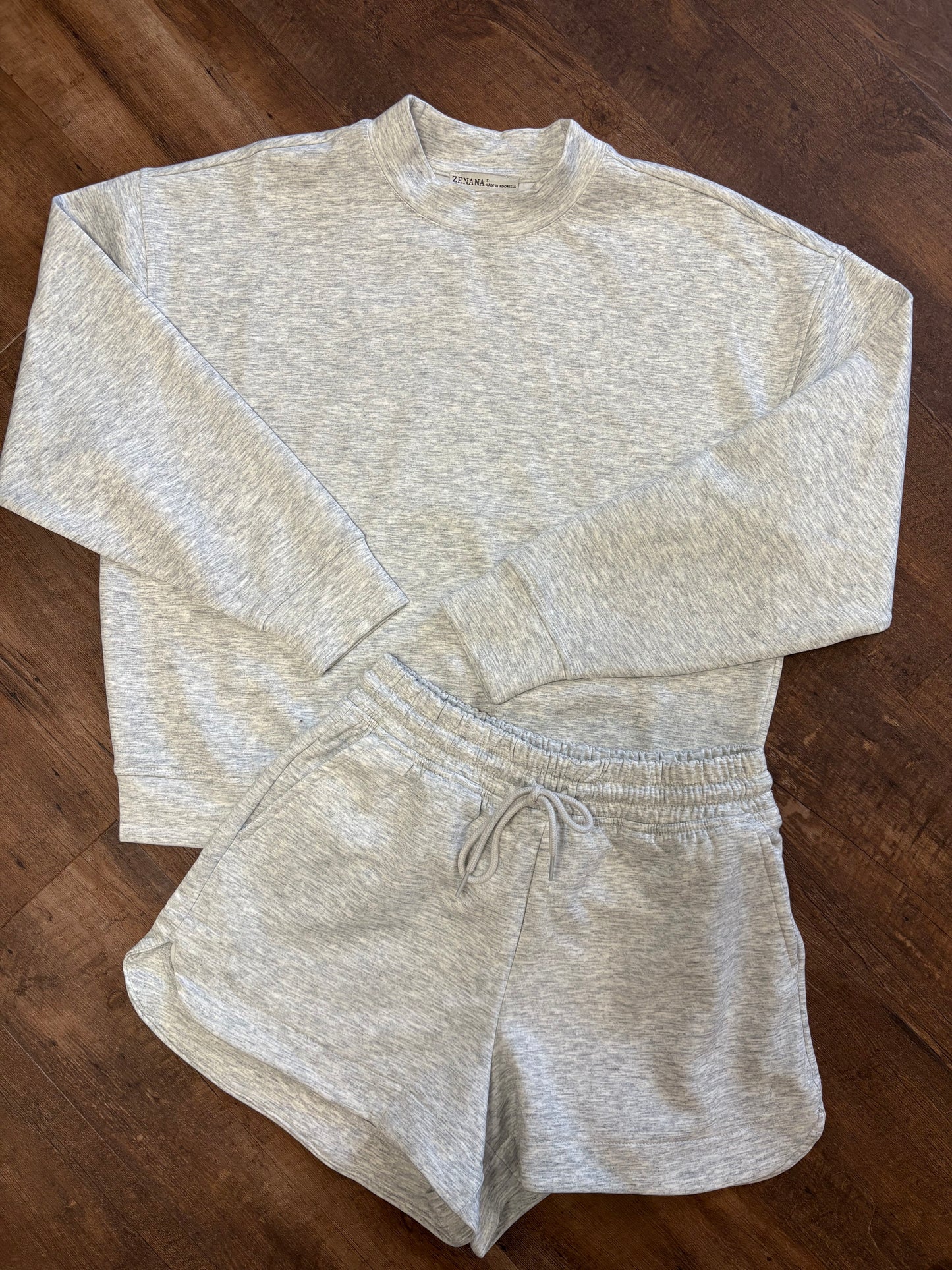 Grey Scuba Pullover Matching Set