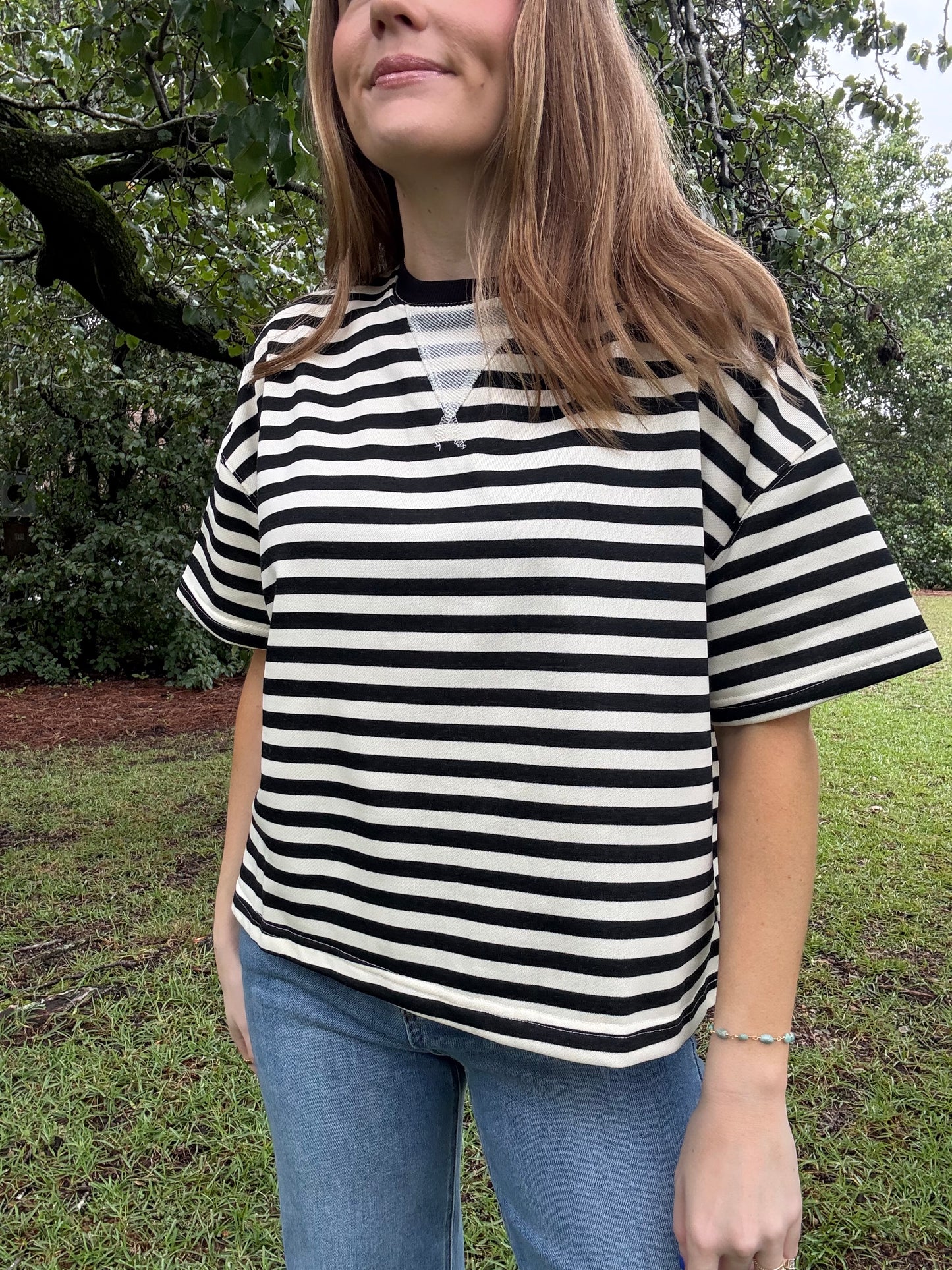 Brooke Striped Terry Top