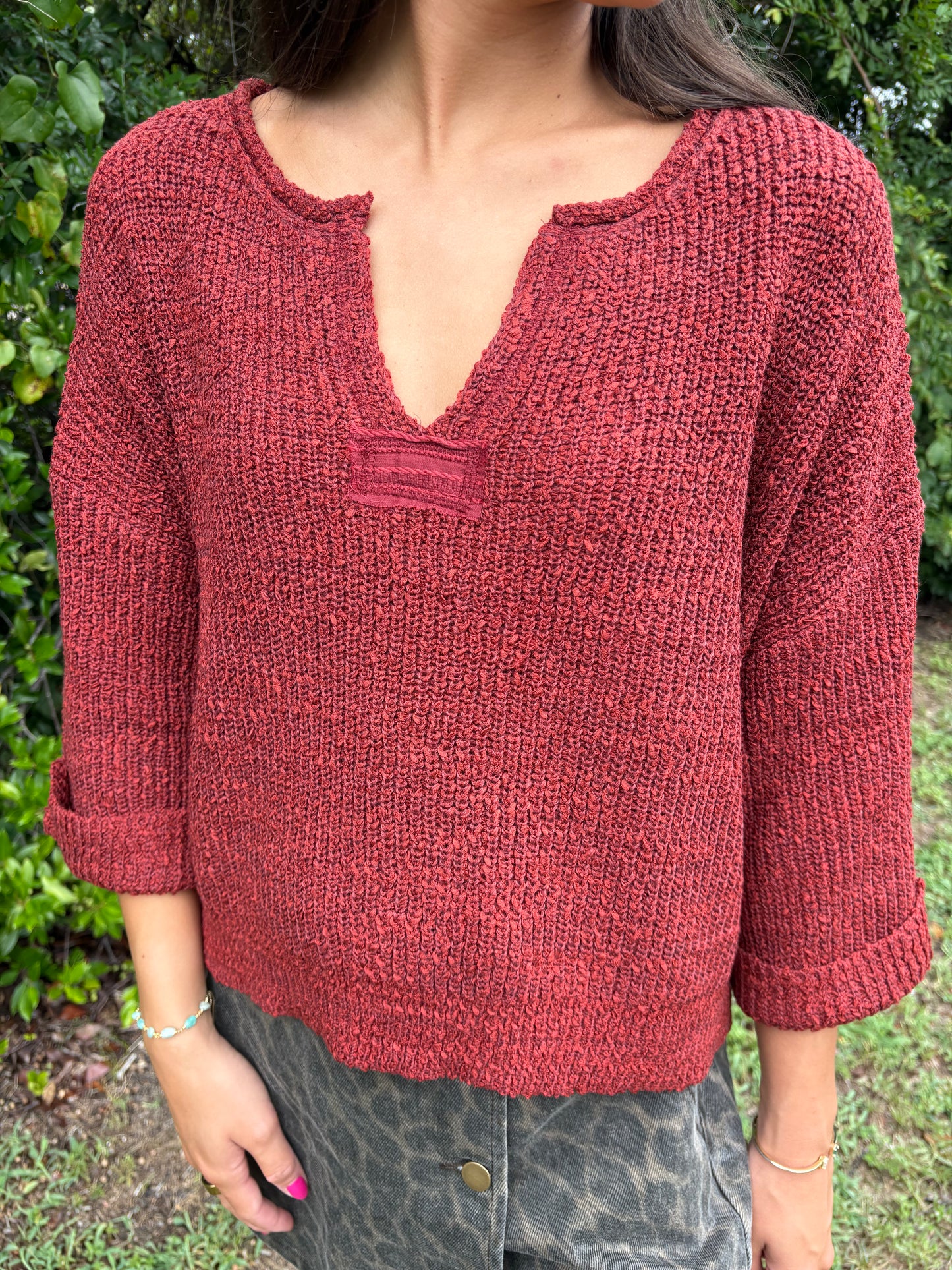 Wren Rust Sweater Top