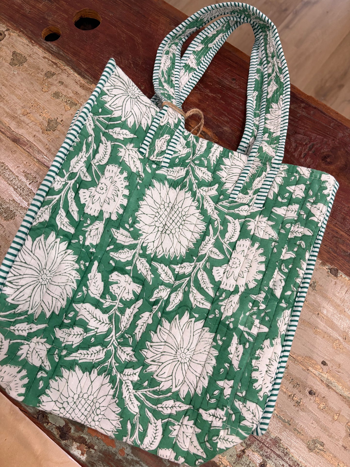 Sage Floral Mini Tote