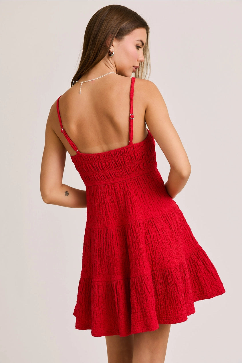Phoebe Red Mini Dress