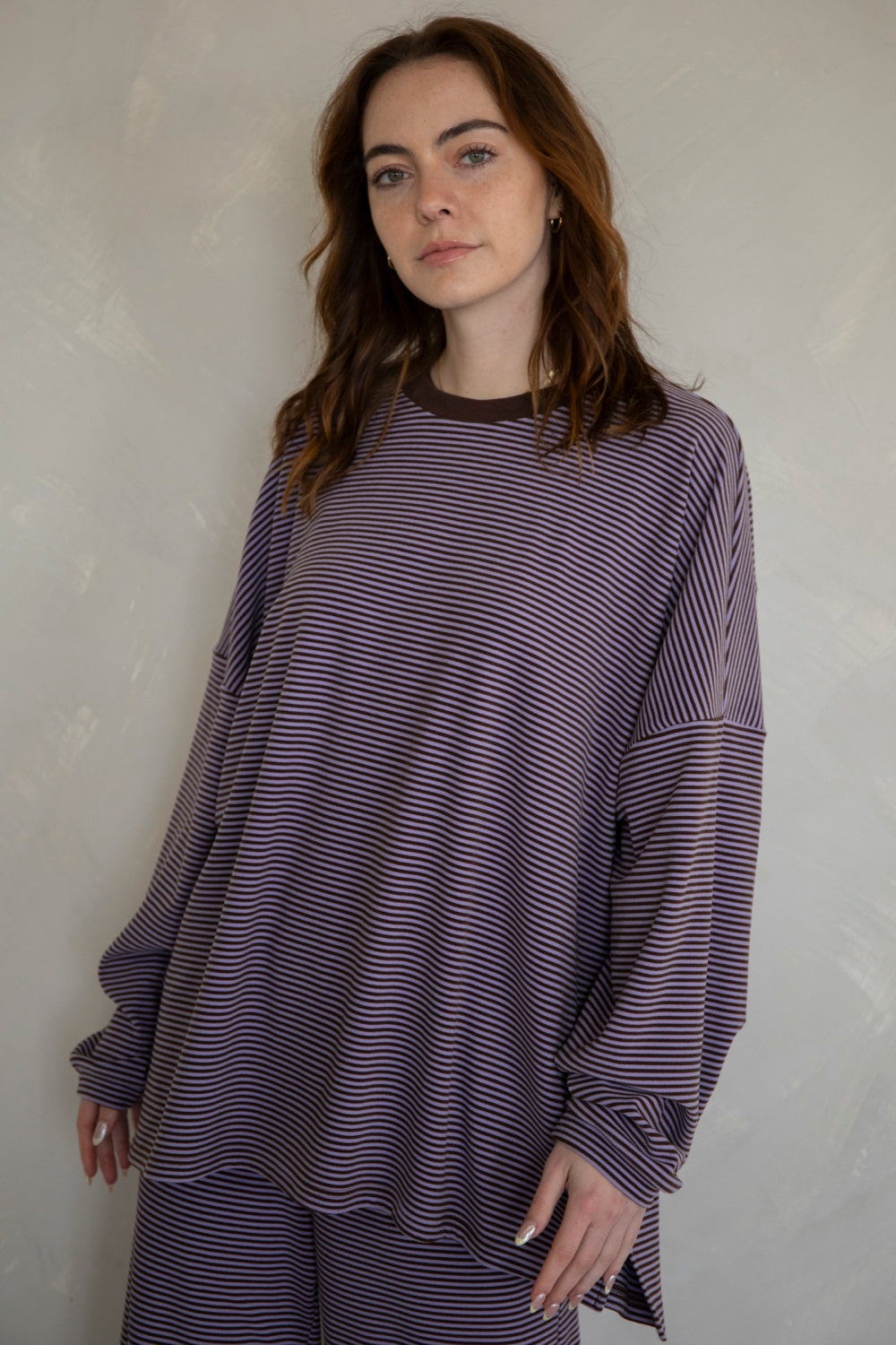 Emilie Purple Striped Top