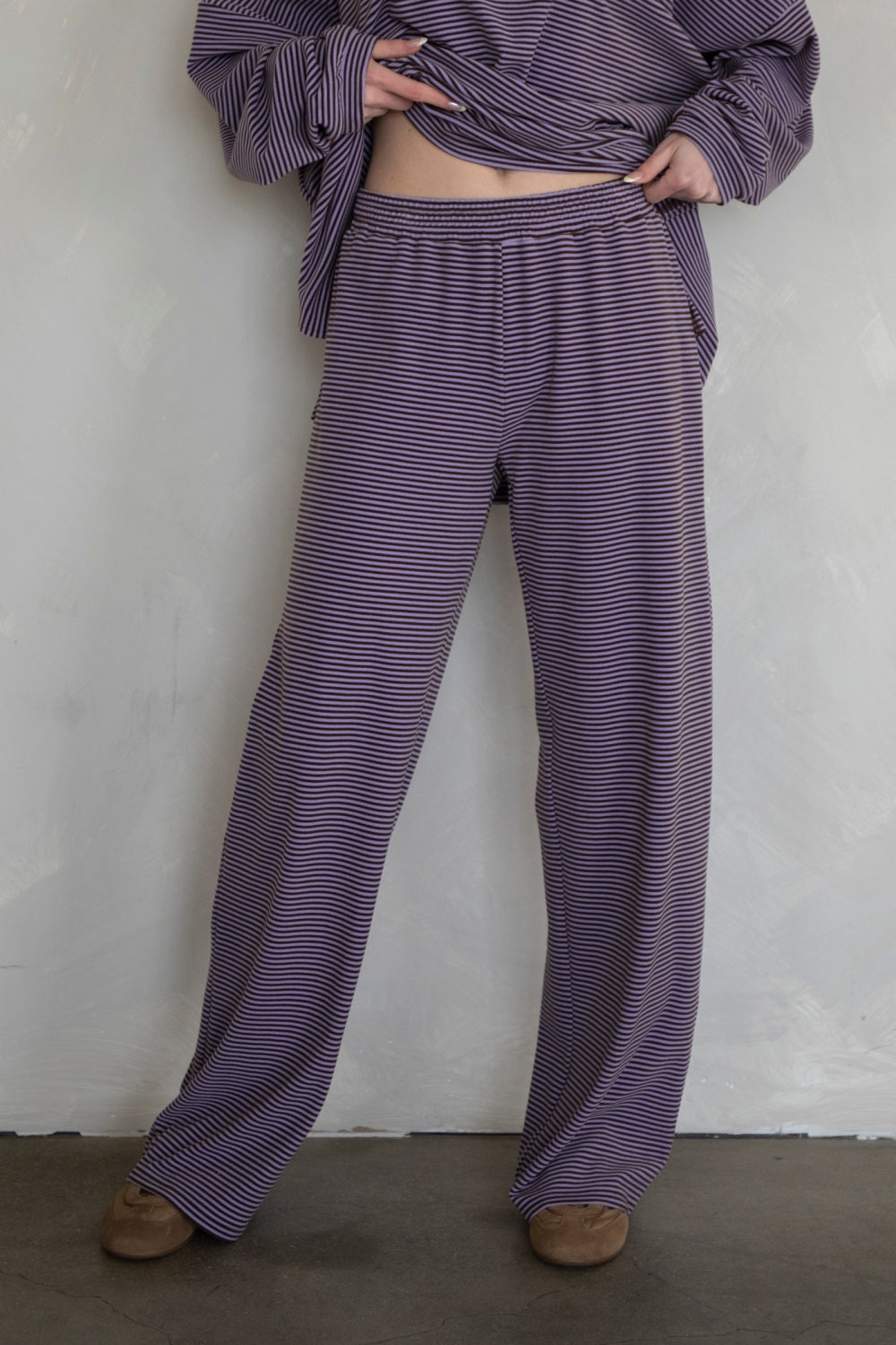 Emilie Purple Striped Bottoms