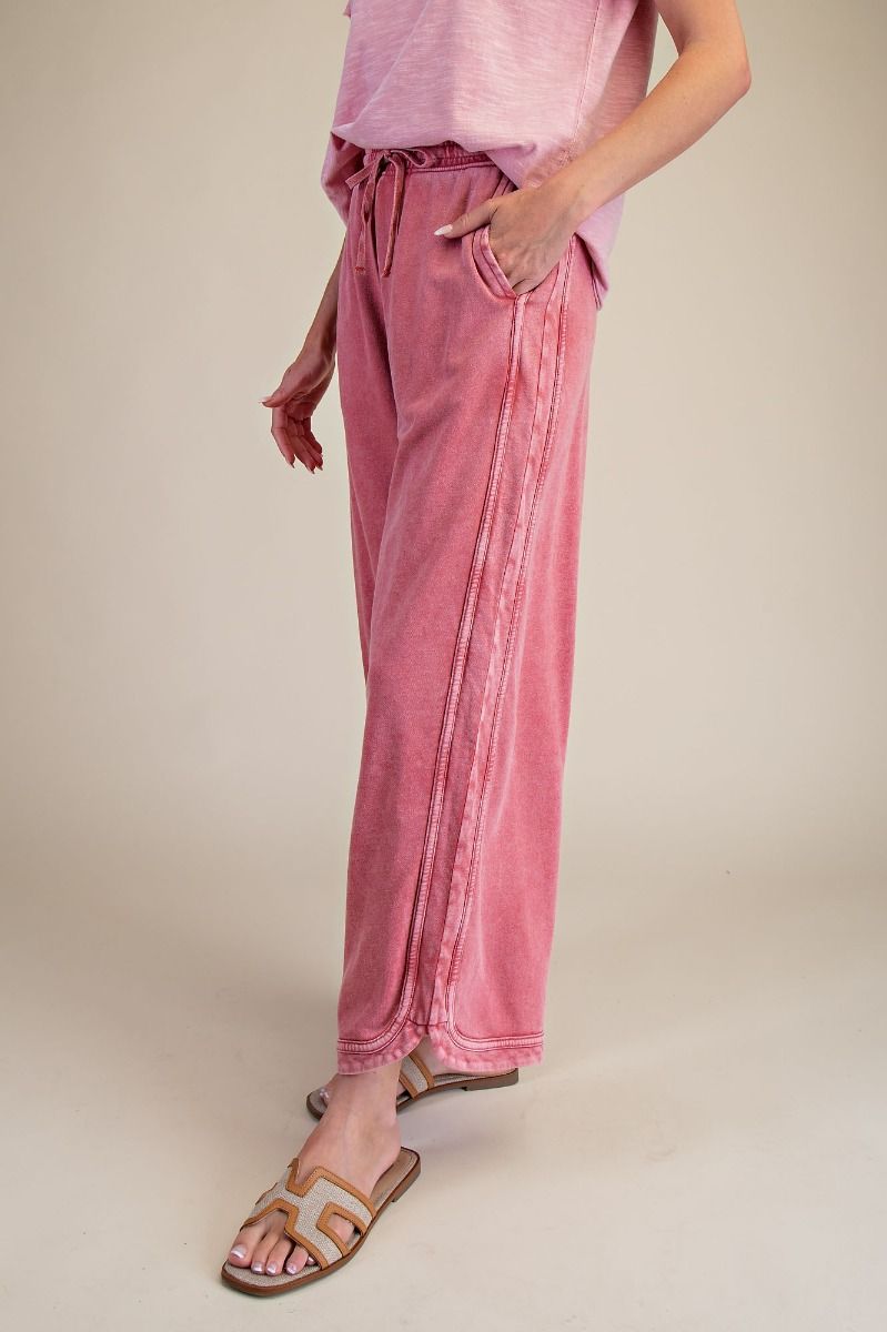 Raspberry Washed Pants