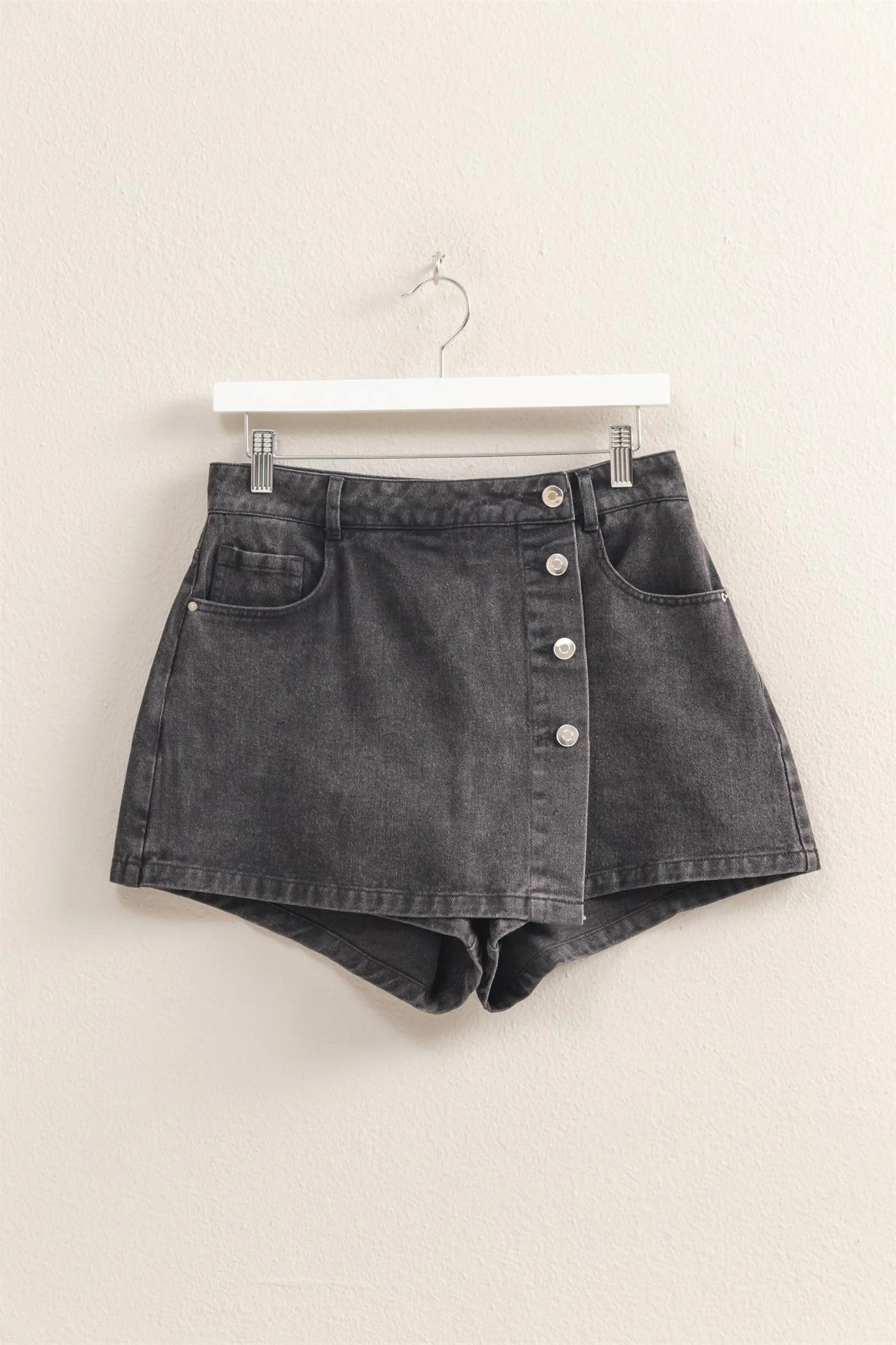 Elisa Black Denim Skort