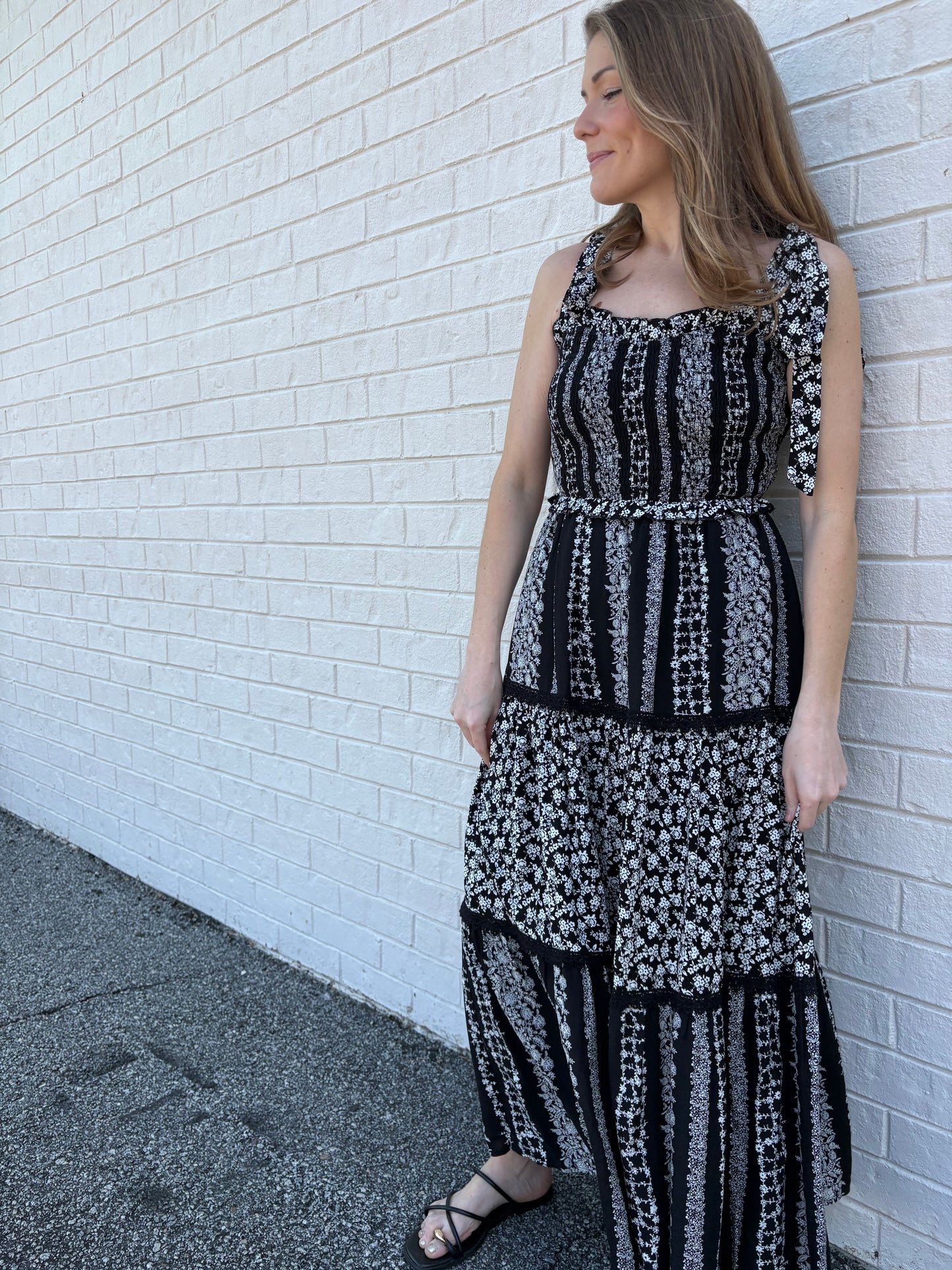 Floral Smocked Tiered Maxi Dress