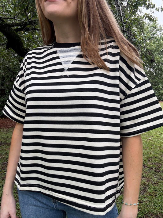 Brooke Striped Terry Top