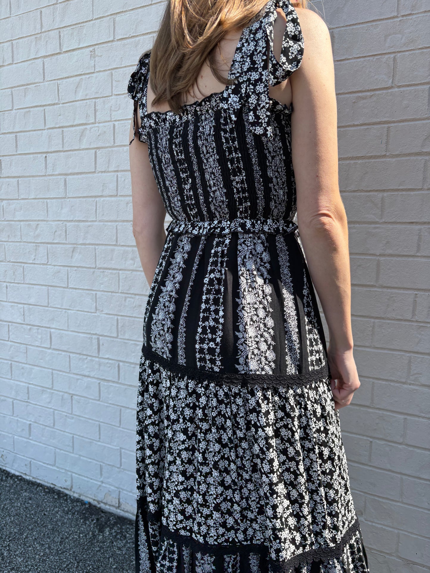 Floral Smocked Tiered Maxi Dress
