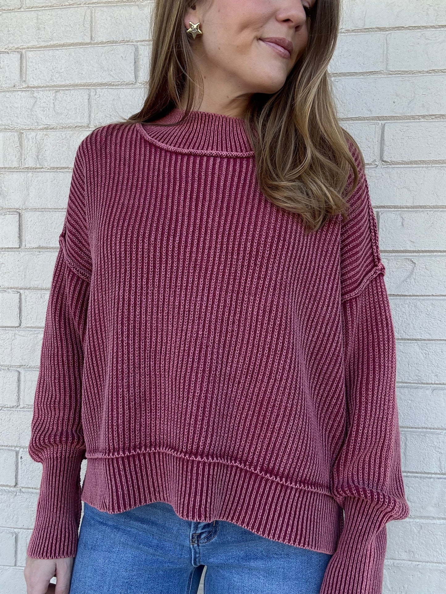 Ophelia Burgundy Sweater