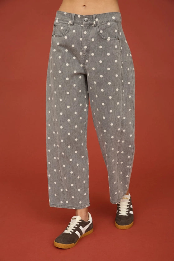 Charcoal Dottie Denim Pants