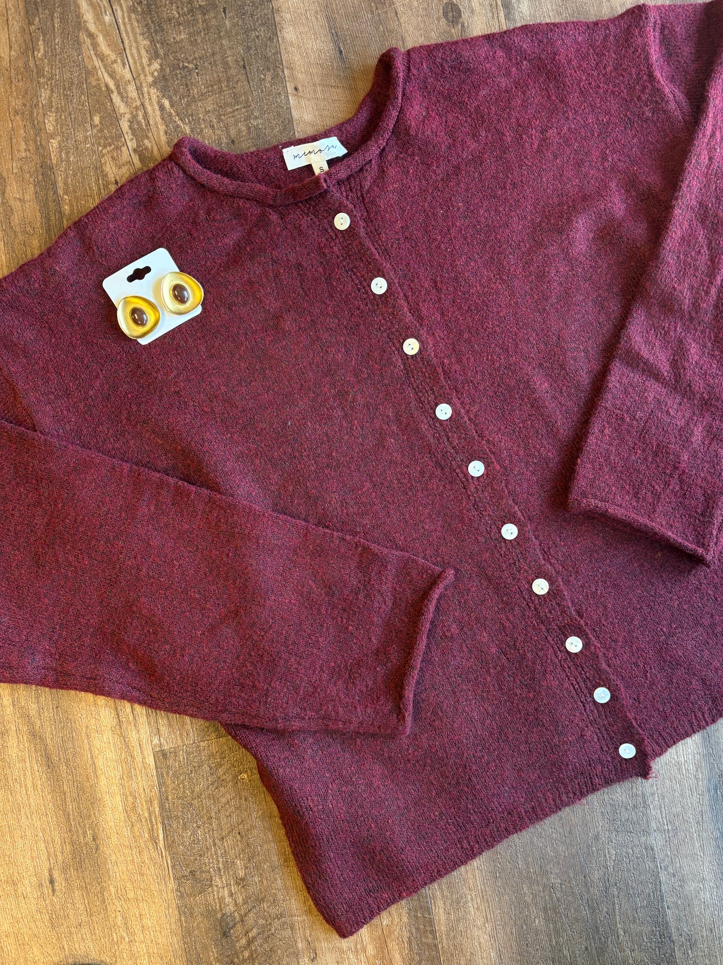 Jacie Burgundy Cardigan