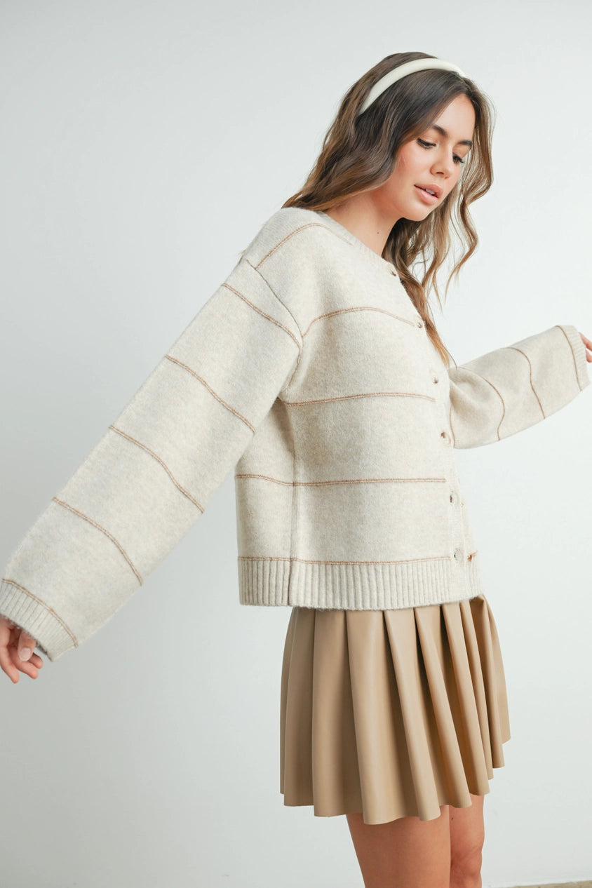 Ivory Button Cardigan