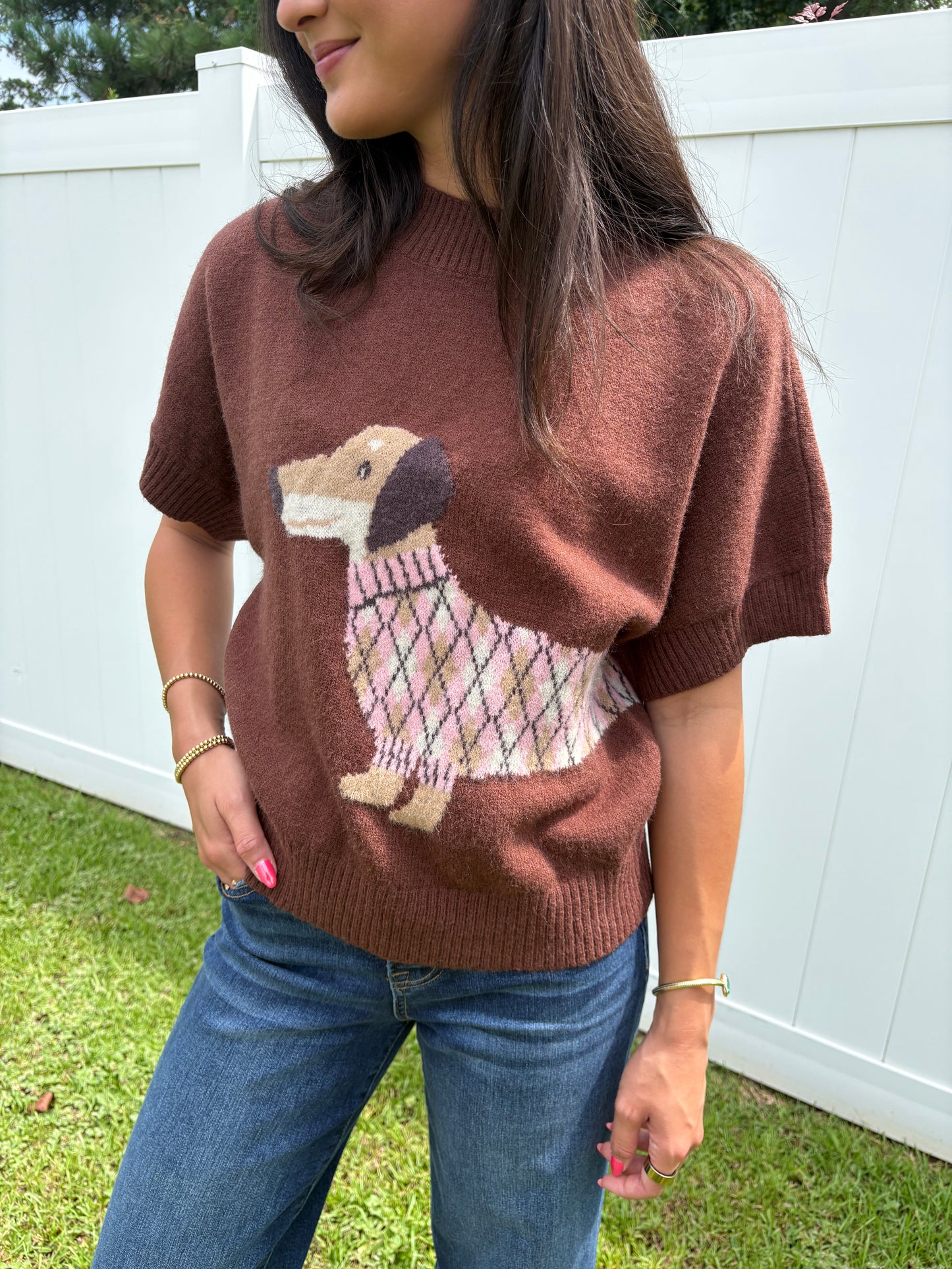 Doxie Short Sleeve Sweater Top