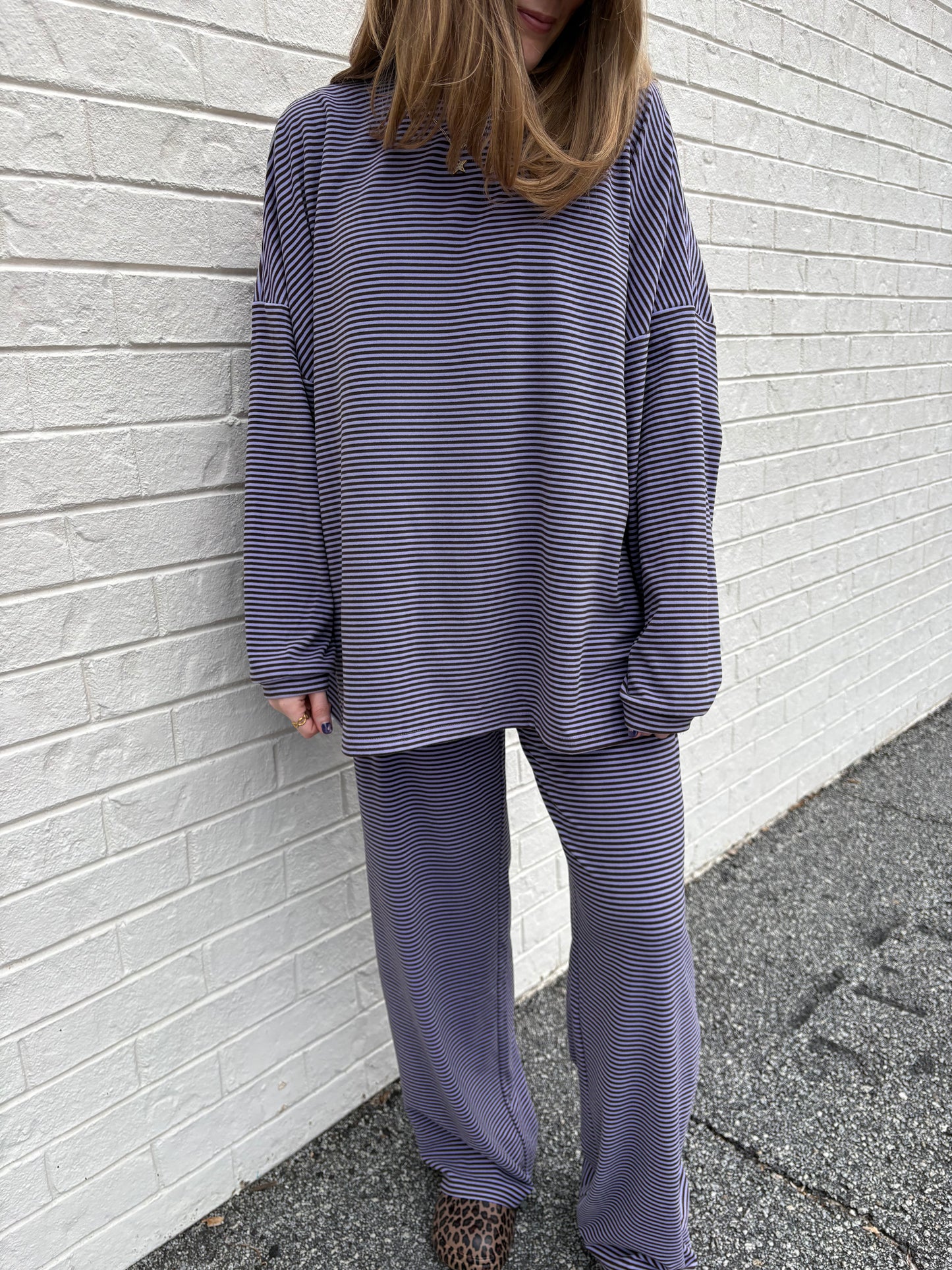 Emilie Purple Striped Top