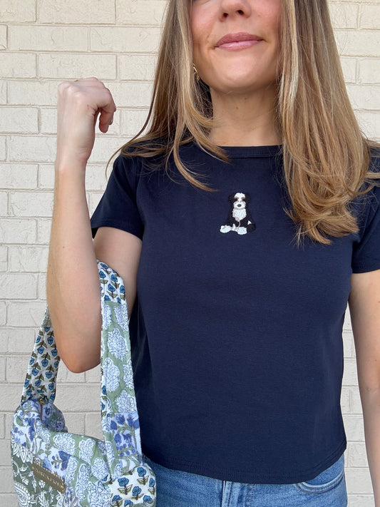 Puppy Embroidered Tee