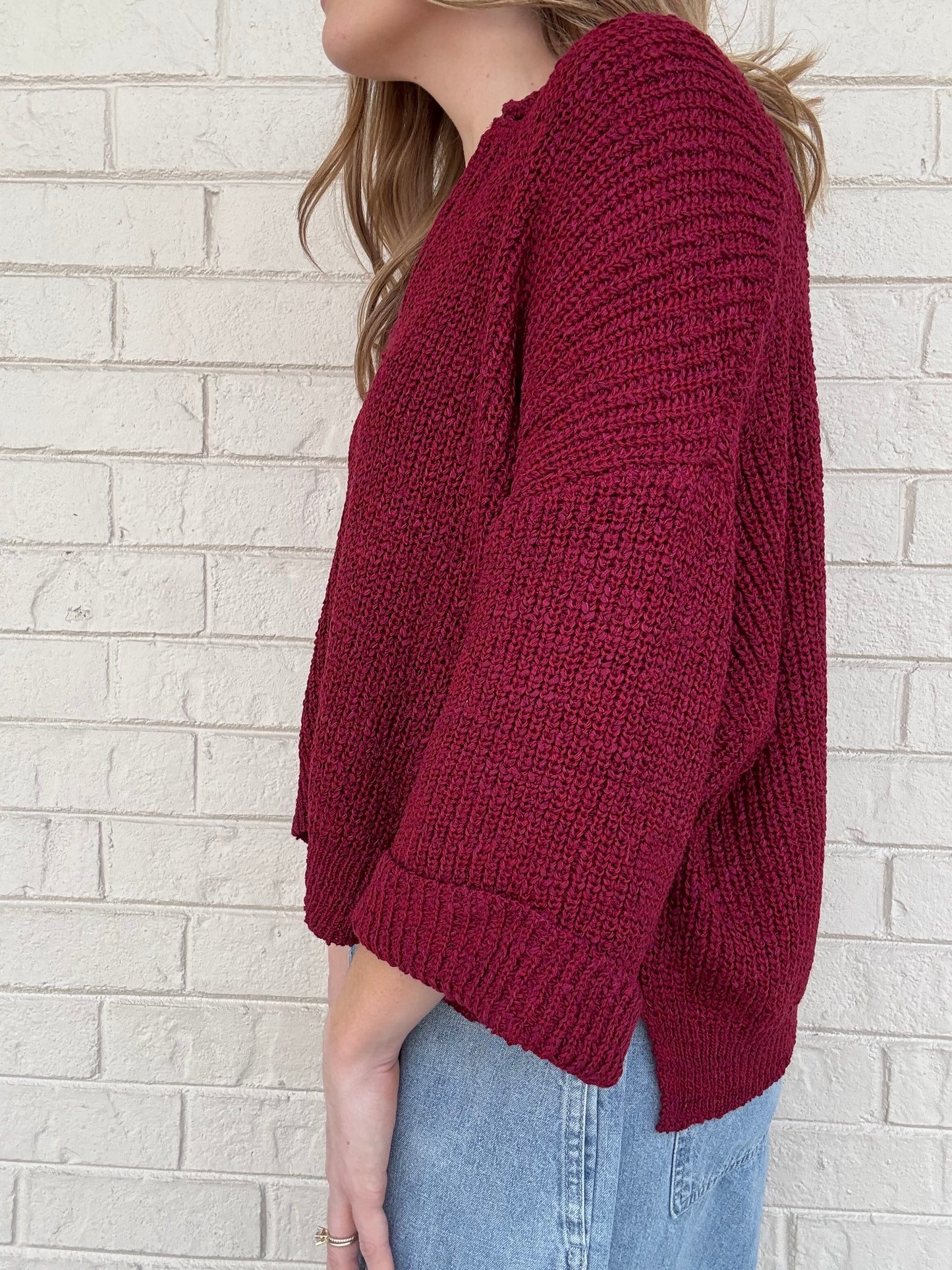 Wren Cabernet Sweater Top