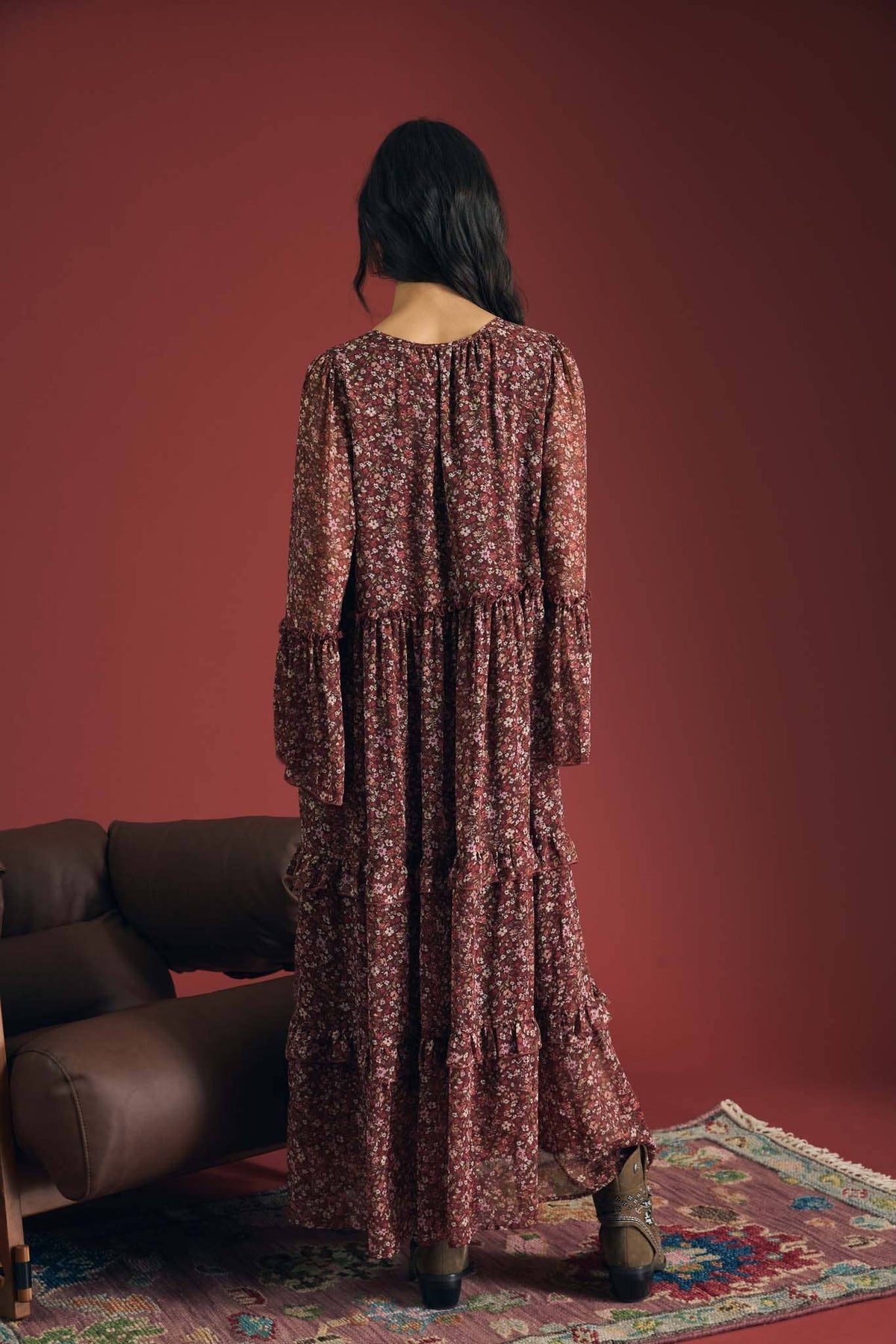 Mulled Wine Midi Dress