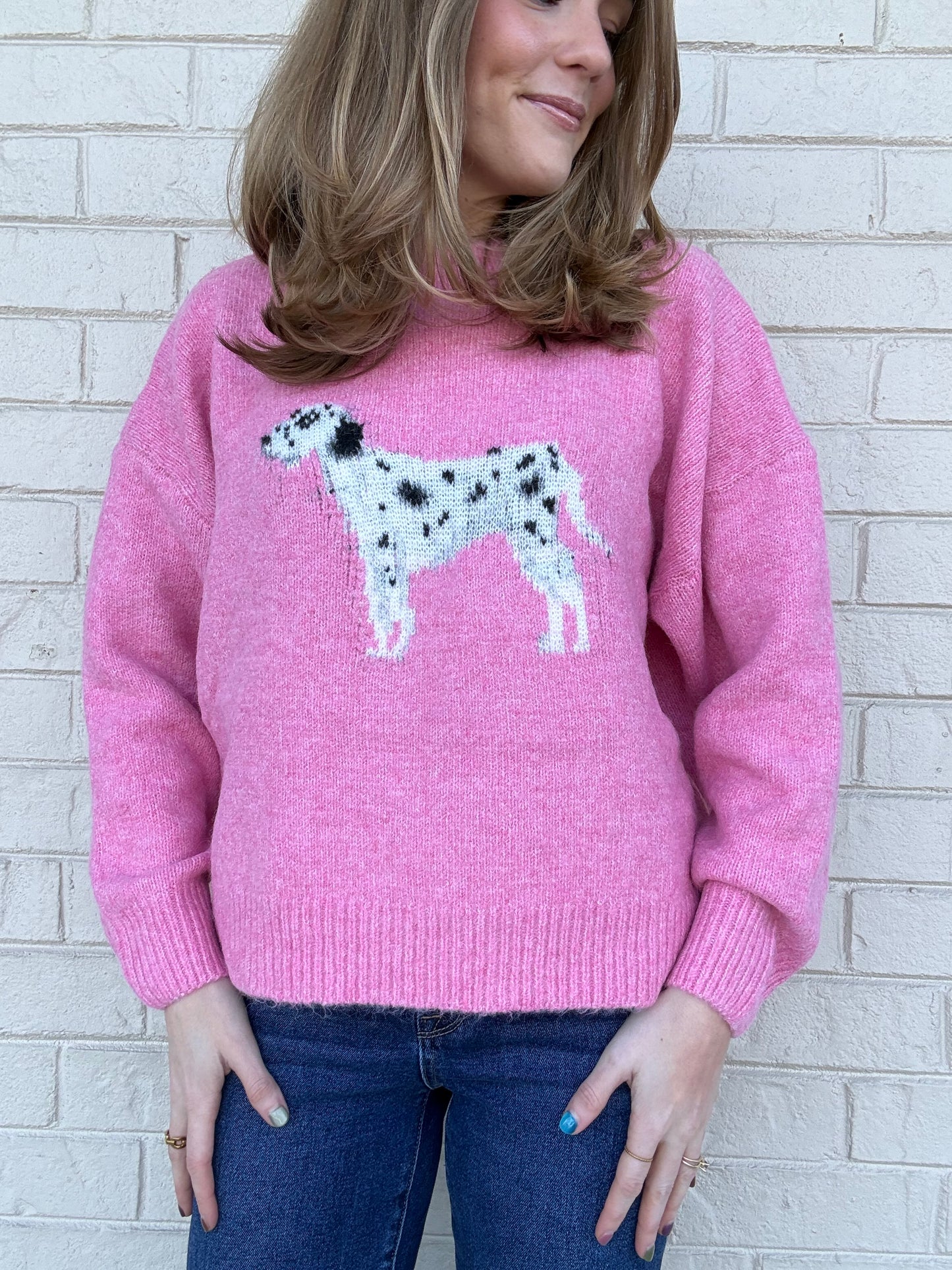 Pink Dalmatian Sweater