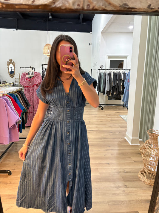 Liz Denim Midi Dress