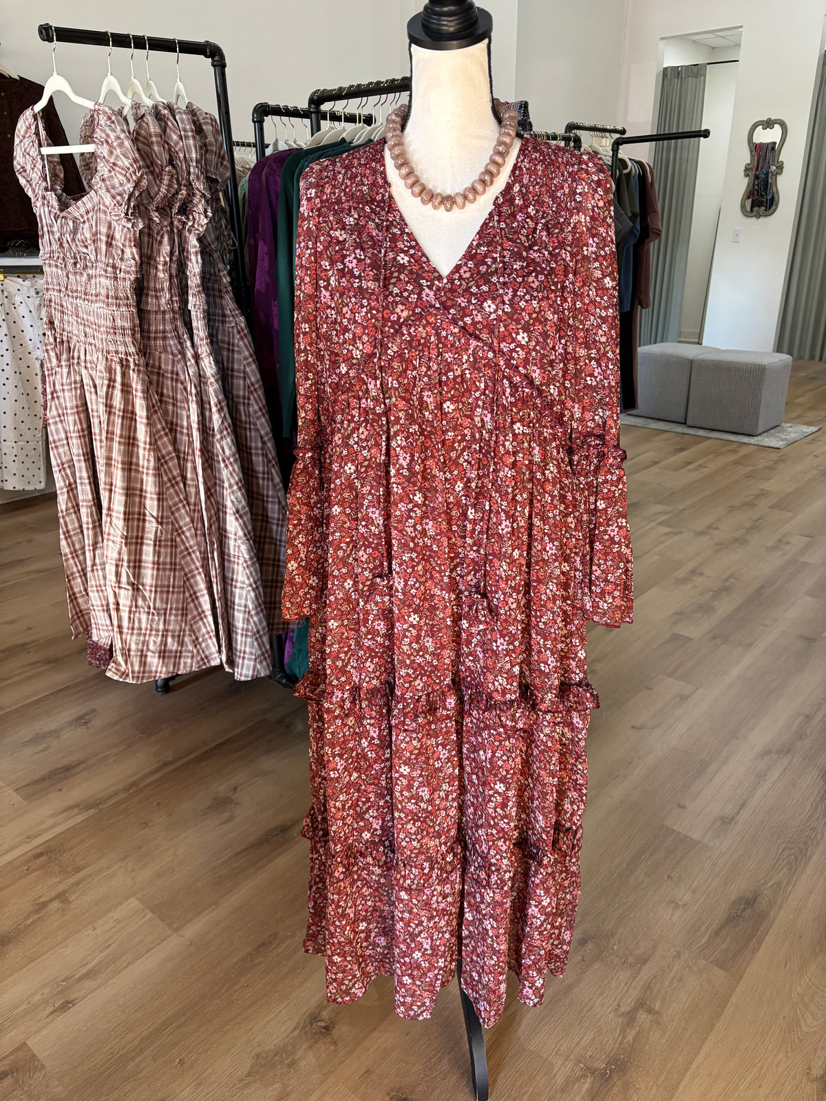 Mulled Wine Midi Dress