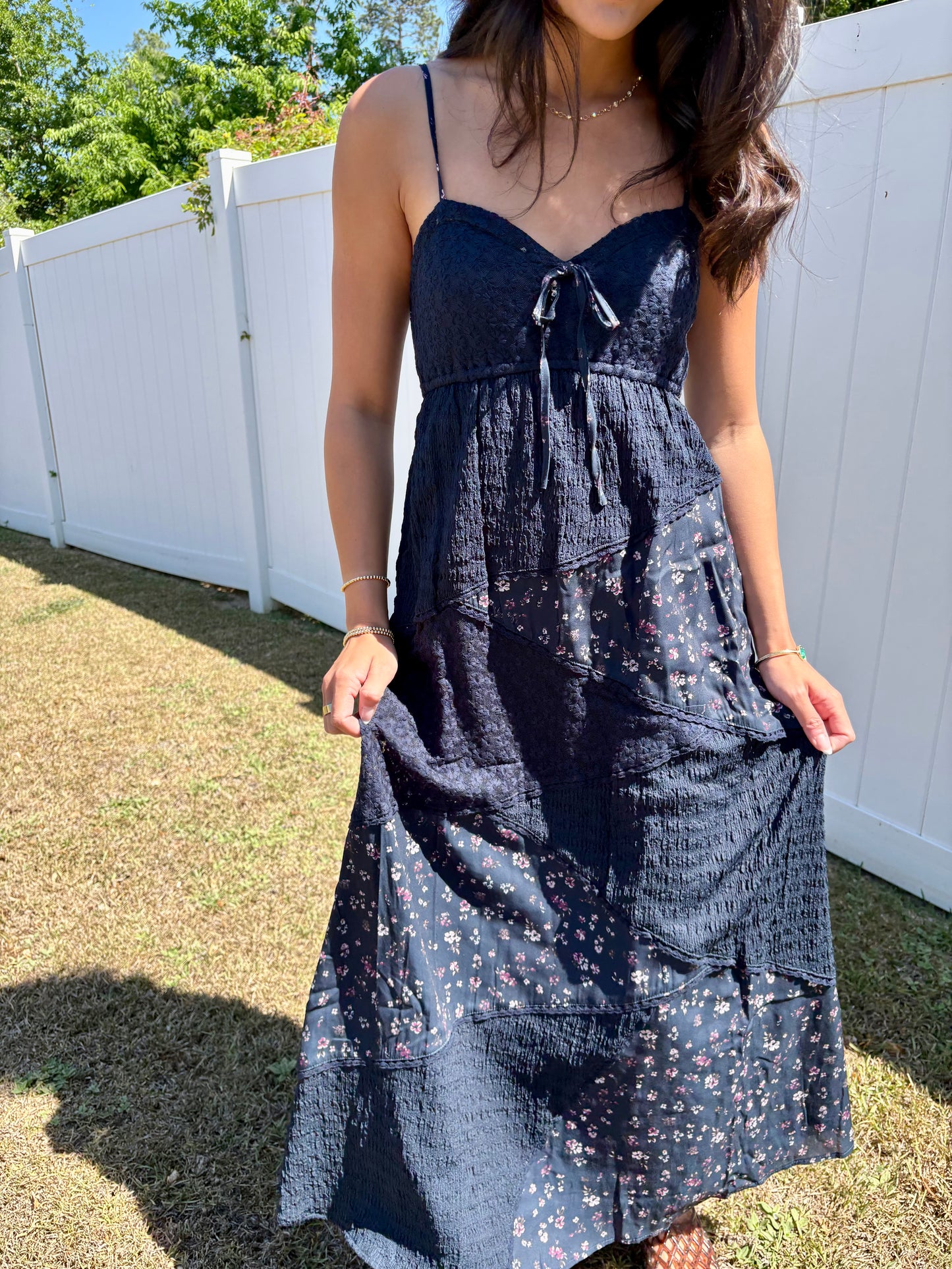 Indigo Patchwork Maxi Dress