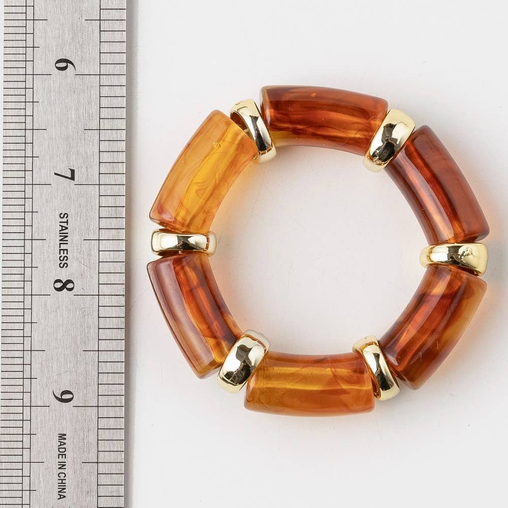 Resin Cylinder Block Bracelets
