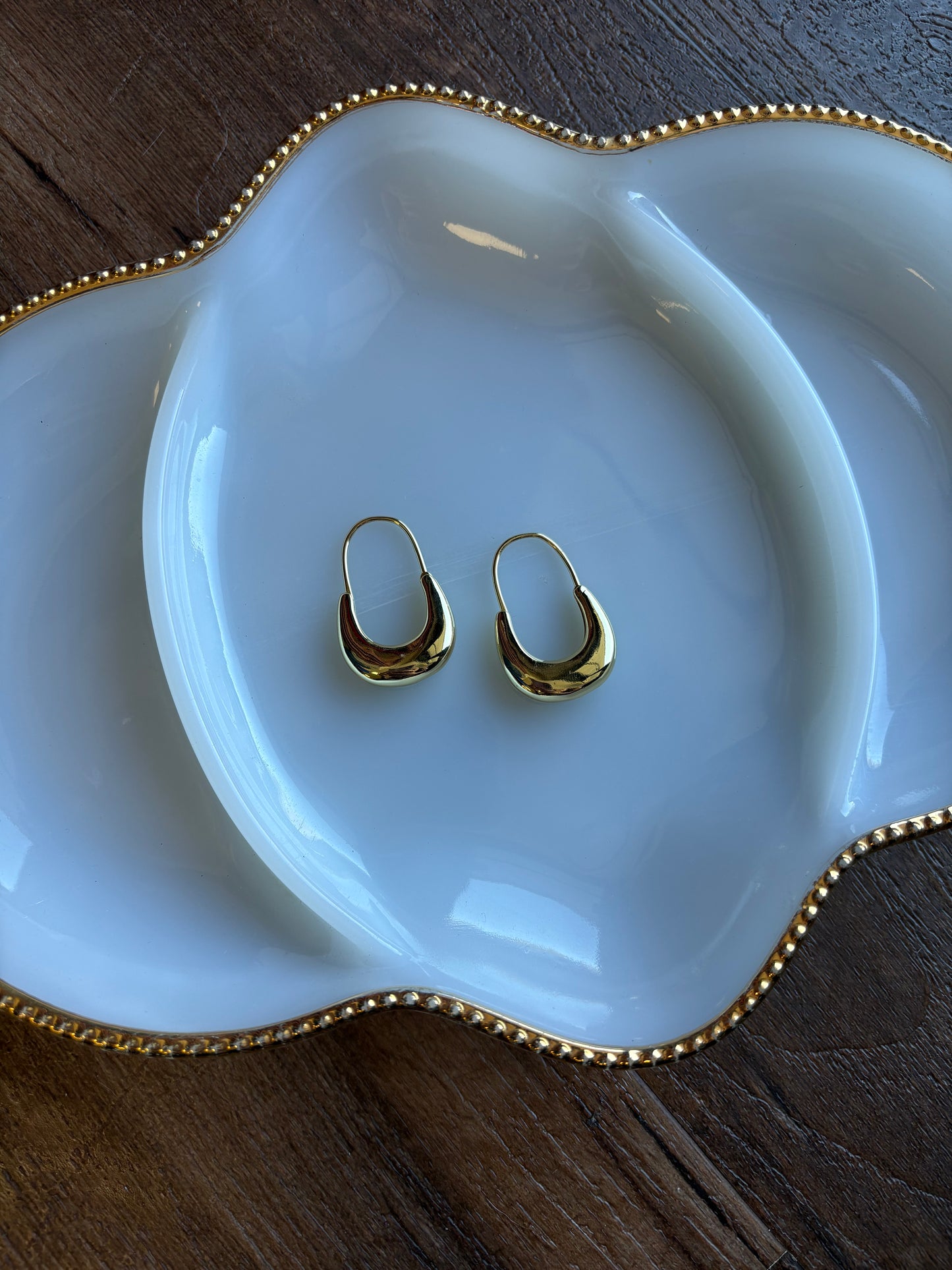 Crescent U Hoop Earrings