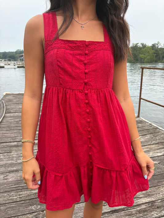 Aurora Red Mini Dress